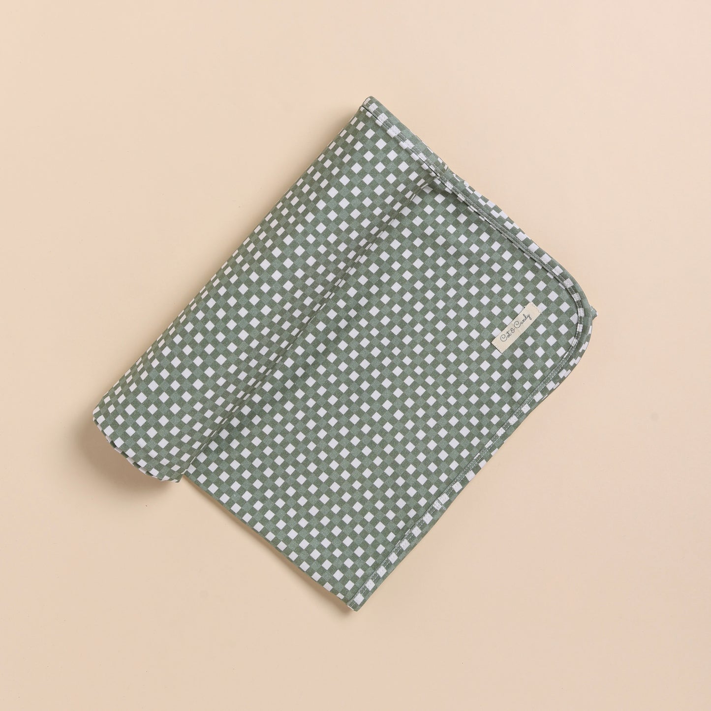 Mineral Gingham Organic Swaddle Wrap
