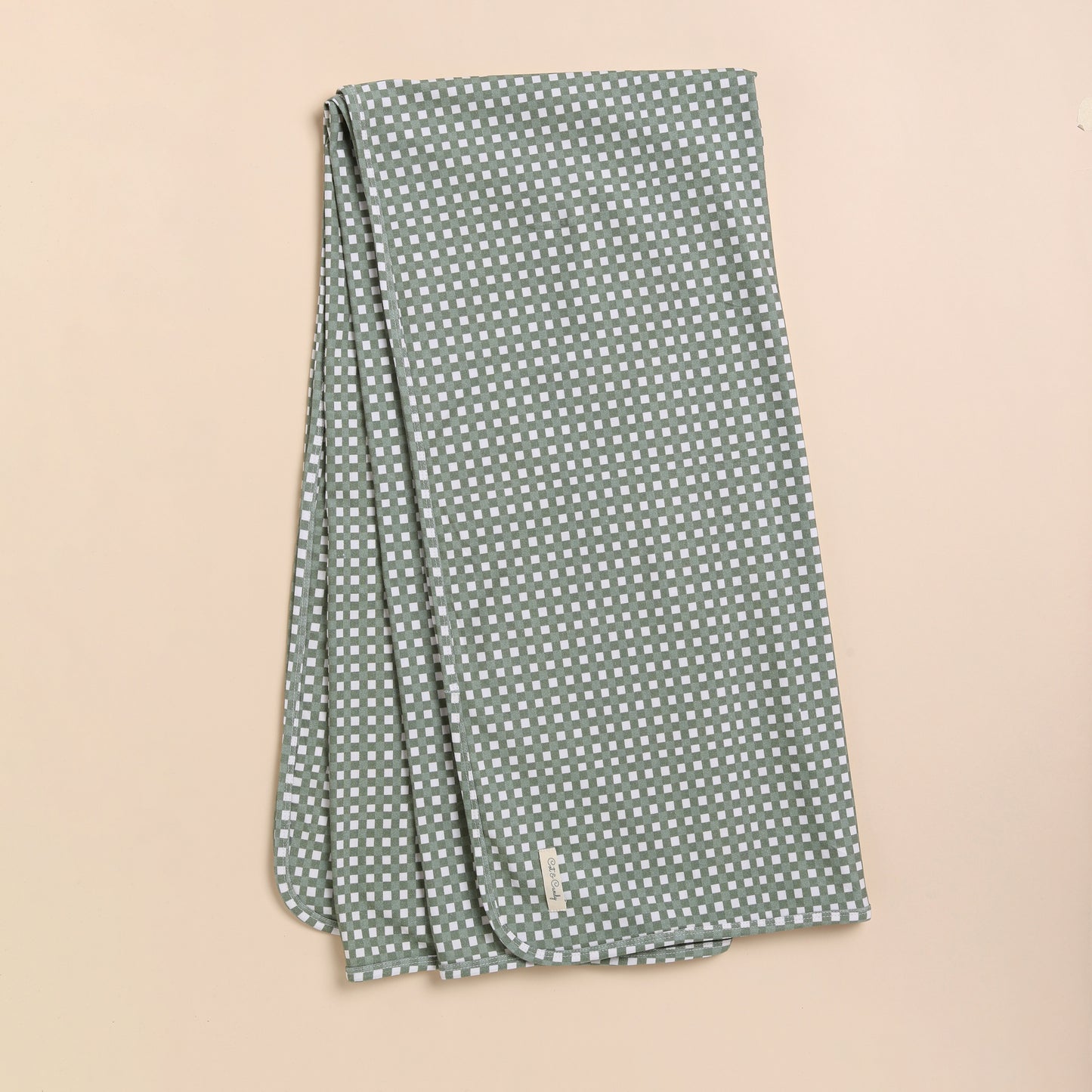 Mineral Gingham Organic Swaddle Wrap