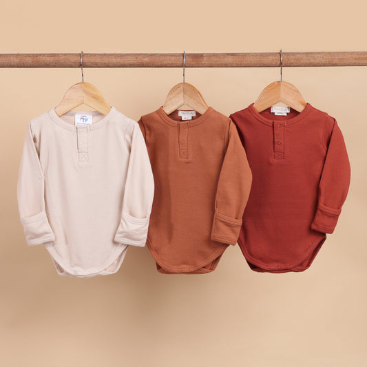 Oatmeal + Ginger + Picante Organic Long Sleeve Bodysuit