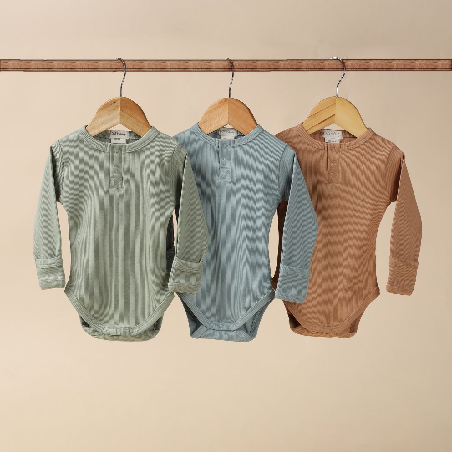 Solid Long Sleeve Bodysuits - Pack of 3