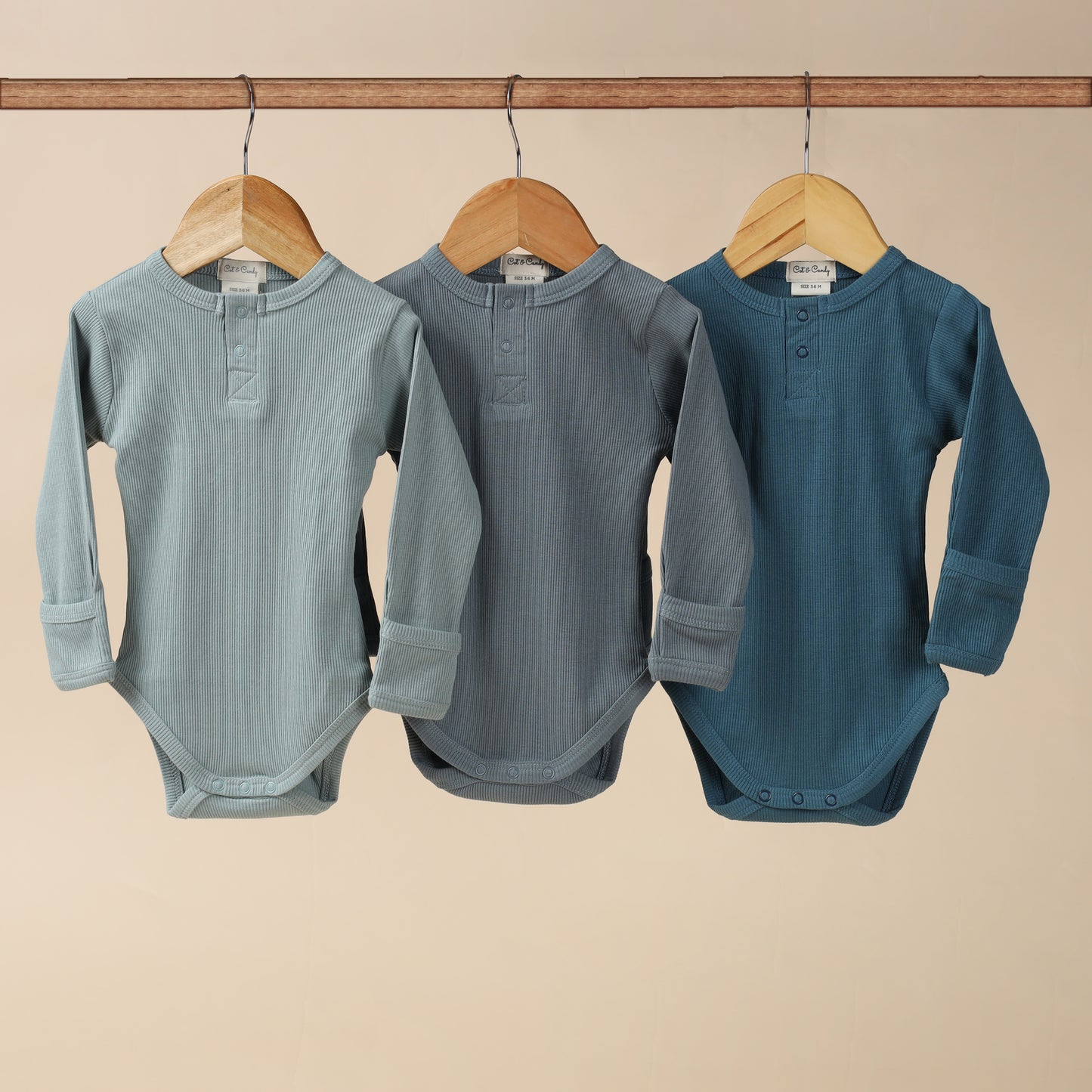 Solid Long Sleeve Bodysuits - Pack of 3