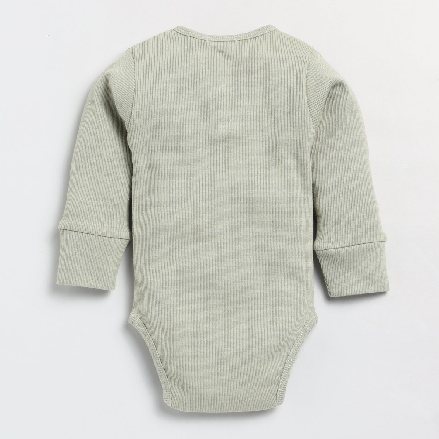 Sage Organic Long Sleeve Bodysuit With Blush Pink Headband