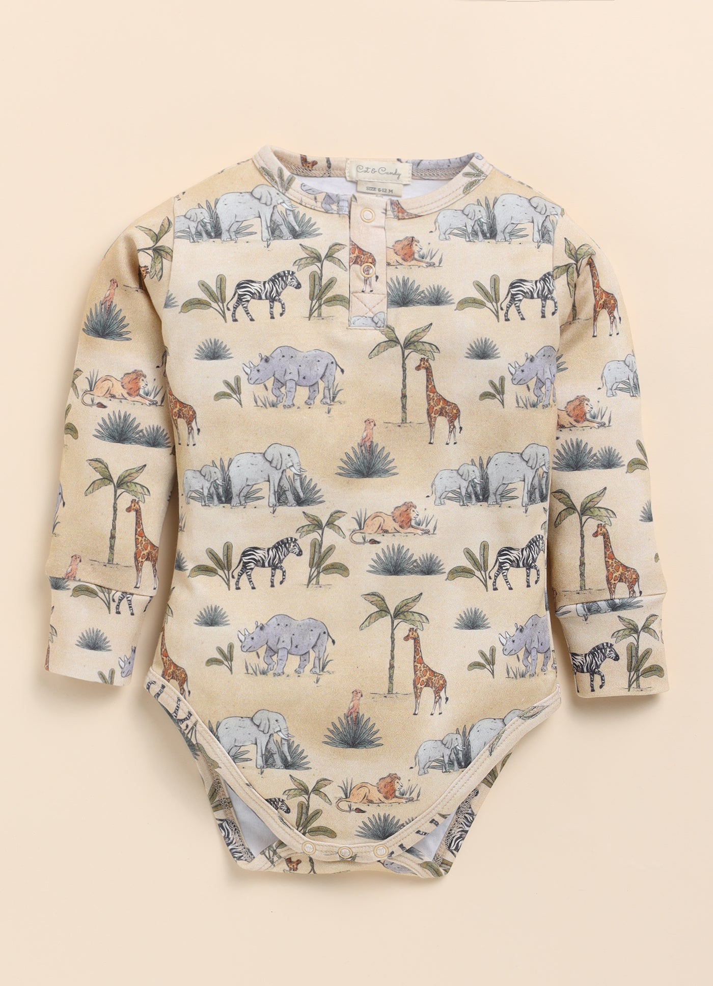 SAFARI PRINT Organic BODYSUIT