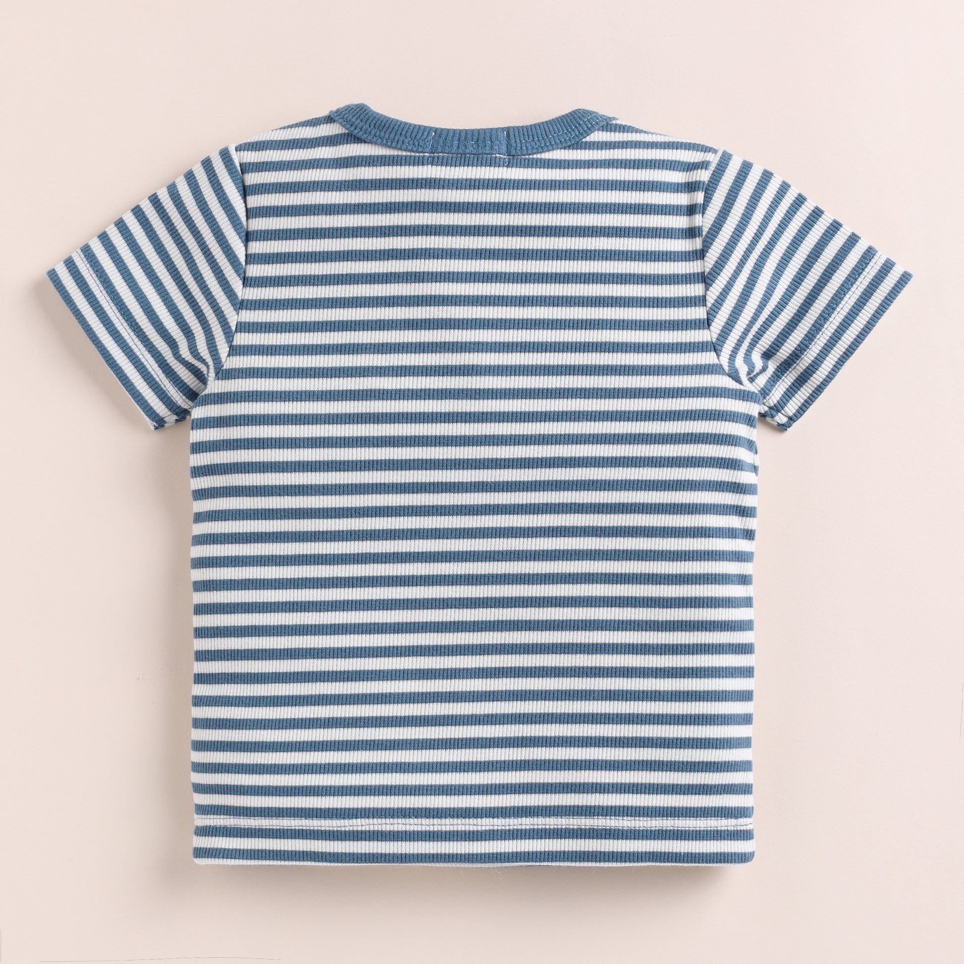 Teal Stripe Organic Short Sleeve Tshirt