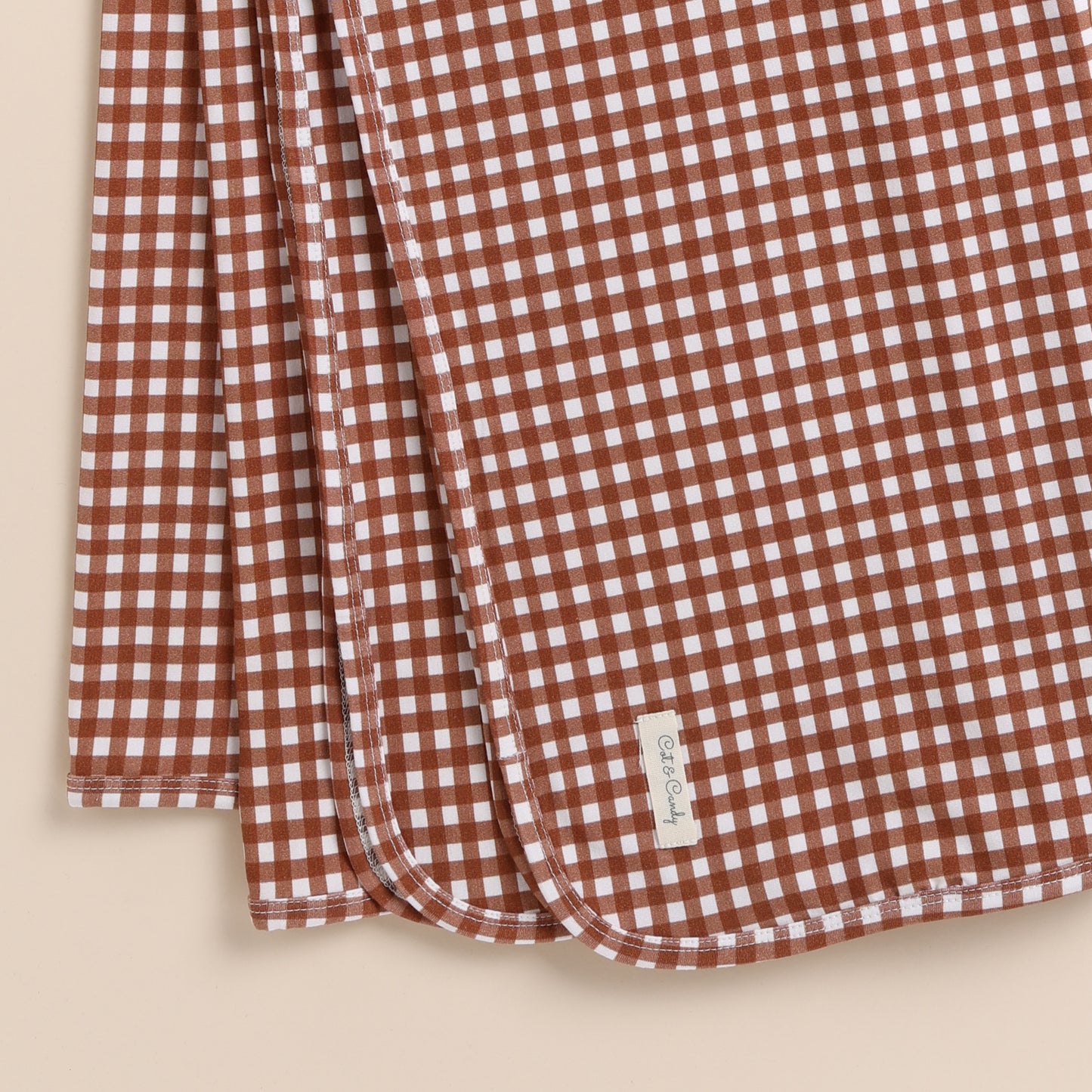Ginger Gingham Organic Swaddle Wrap