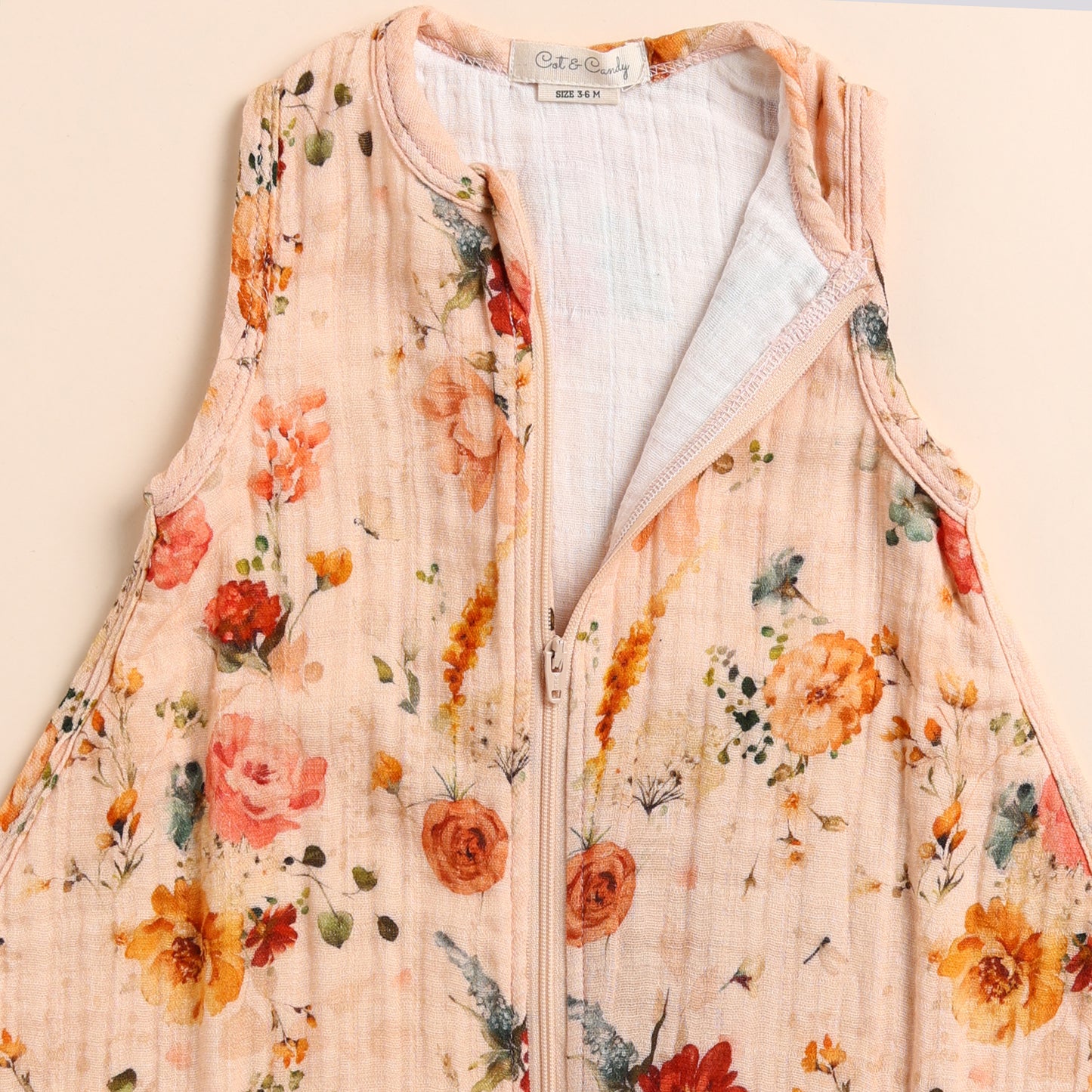 Floras Organic Long Sleeve Bodysuit With Sleeping Bag and Headband