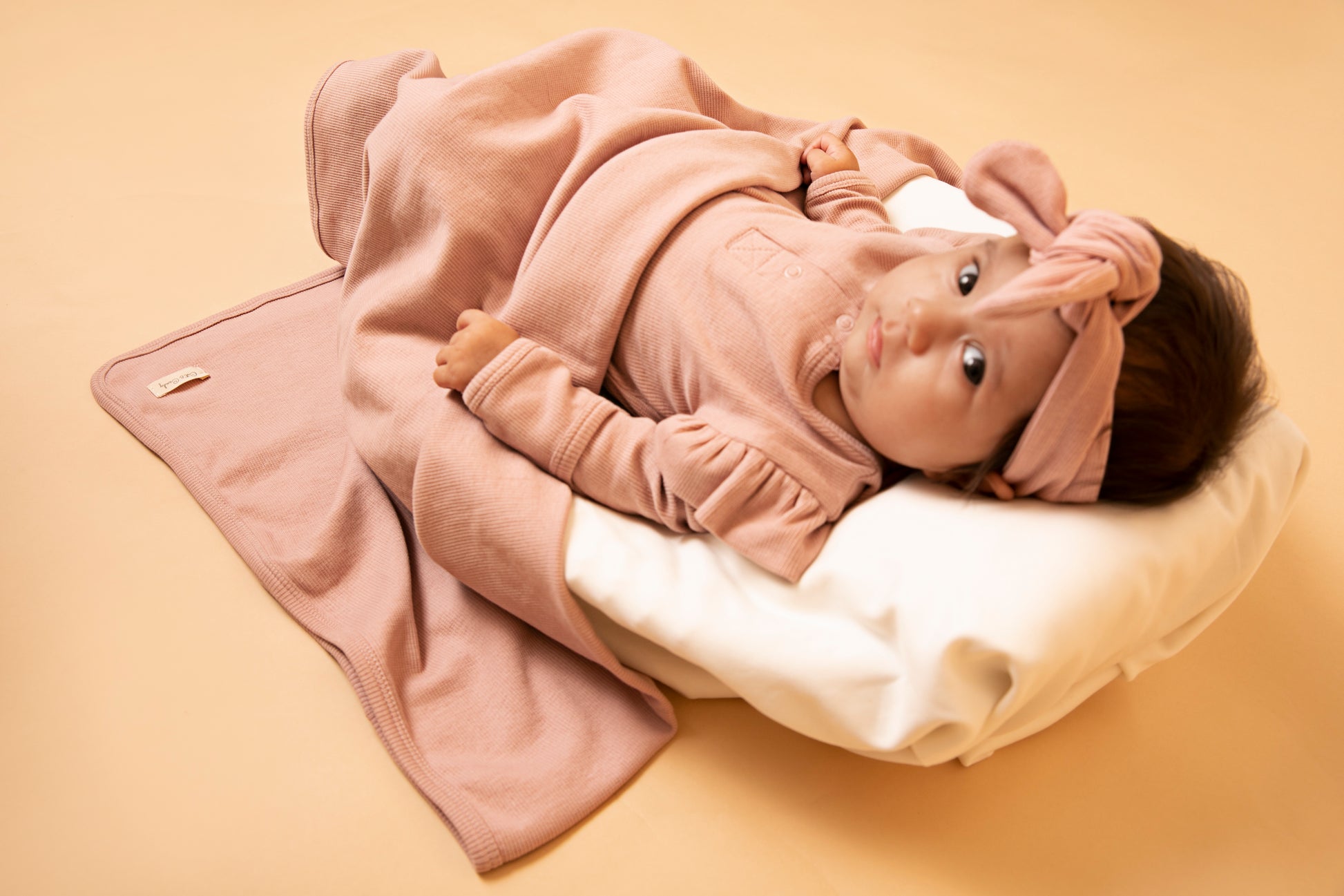 Blush Pink Organic cotton Full Sleeve Bodysuit with leggings for 0-18 months baby