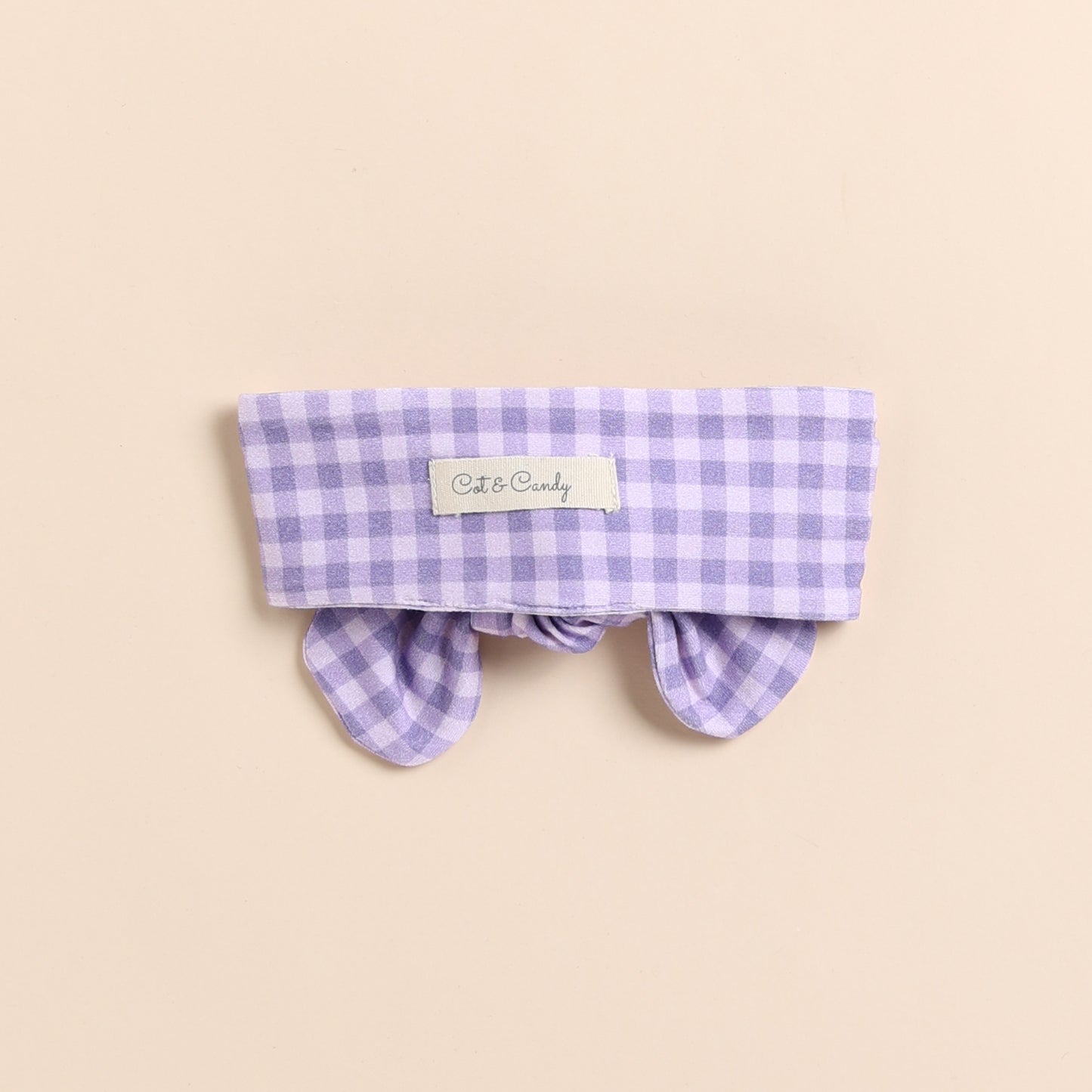 Orchid Gingham Organic Head Band