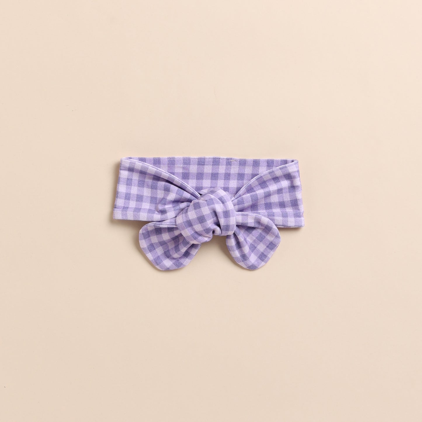 Orchid Gingham Organic Head Band