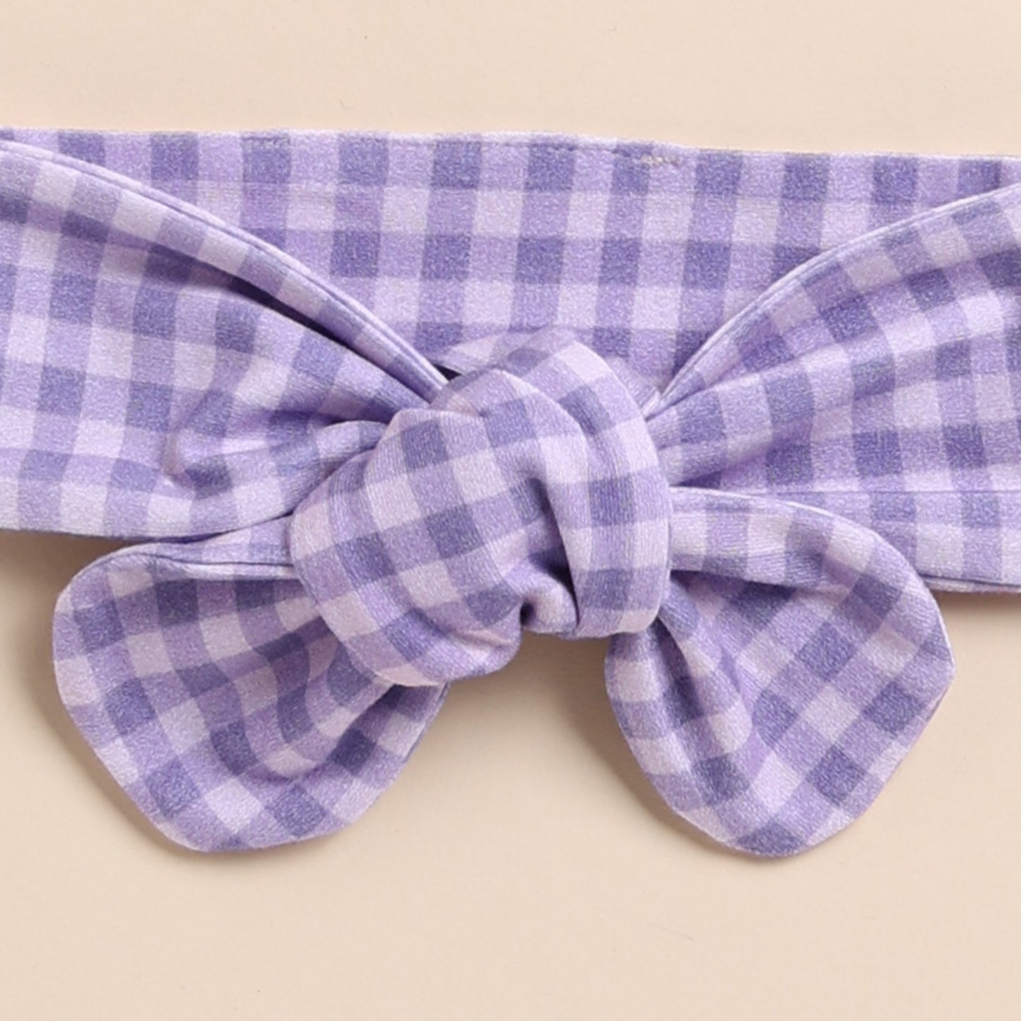 Orchid Gingham Organic Head Band