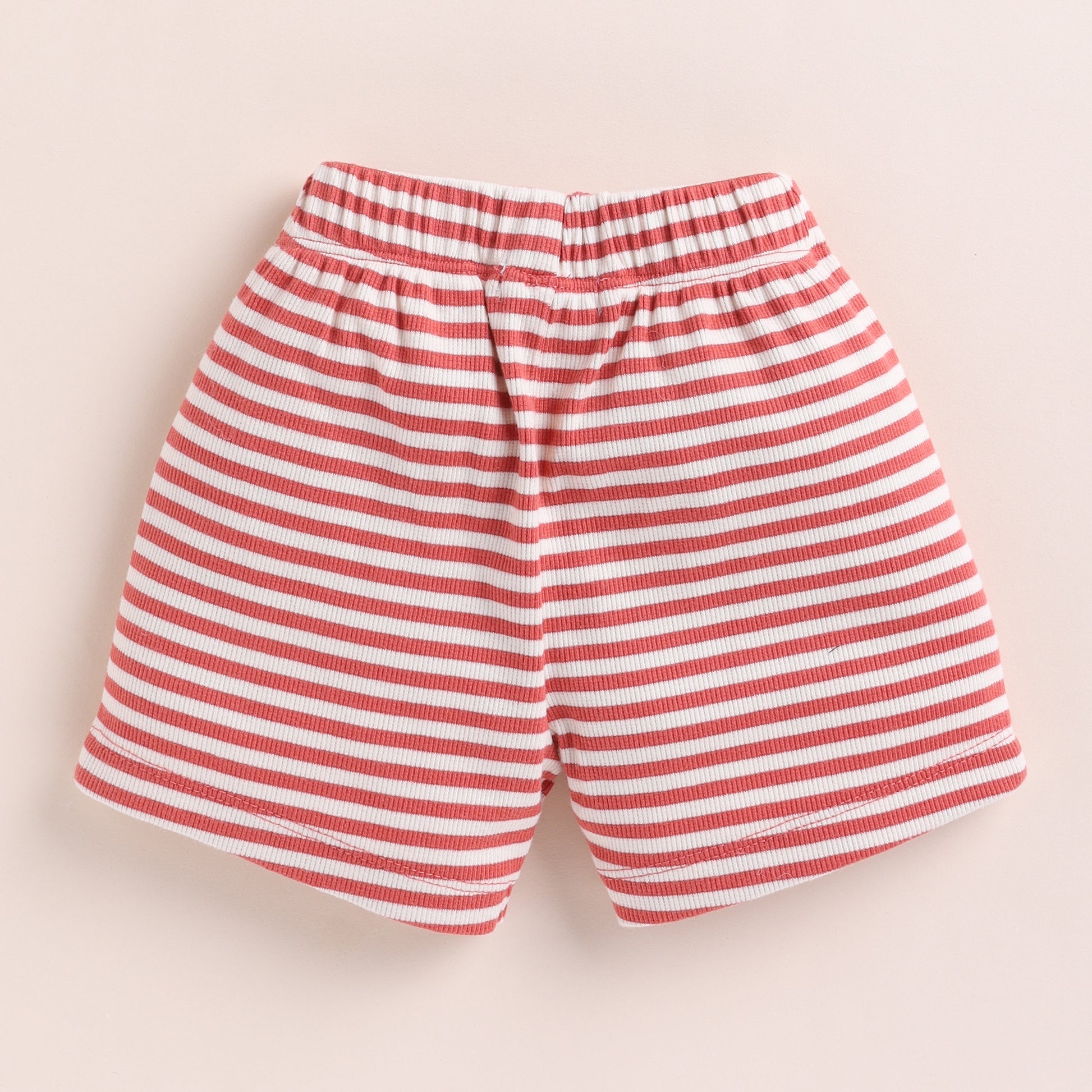 Berry Stripe Organic Shorts for baby boy