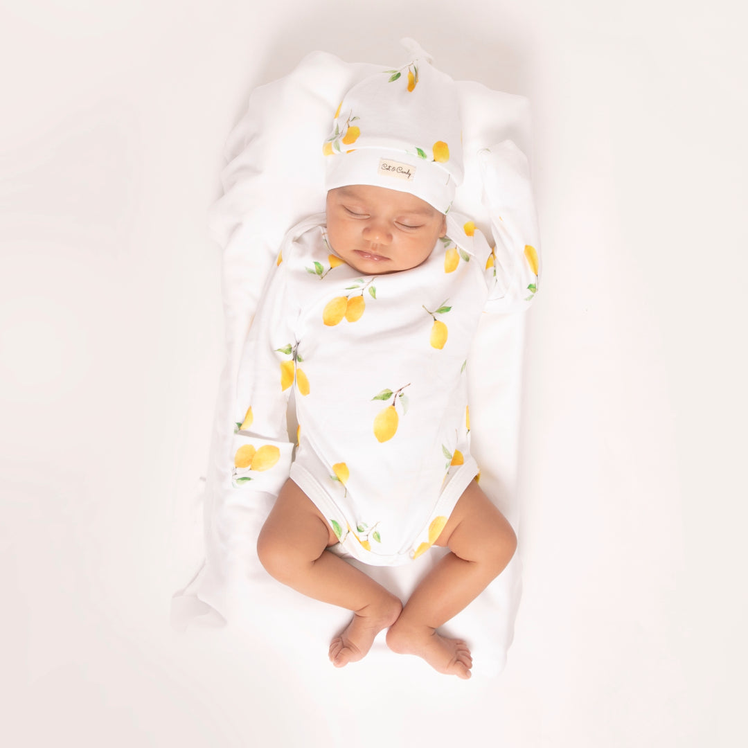 Lemon Love Collection Organic Long Sleeve Bodysuit