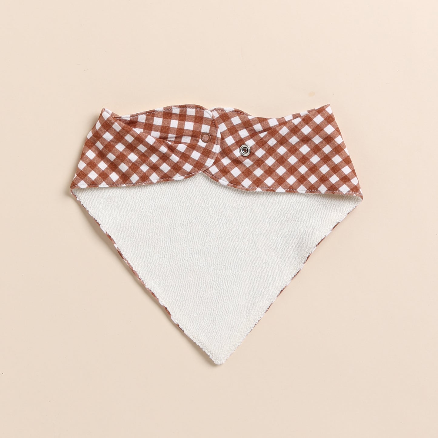 Ginger Gingham Organic Dribble Bib