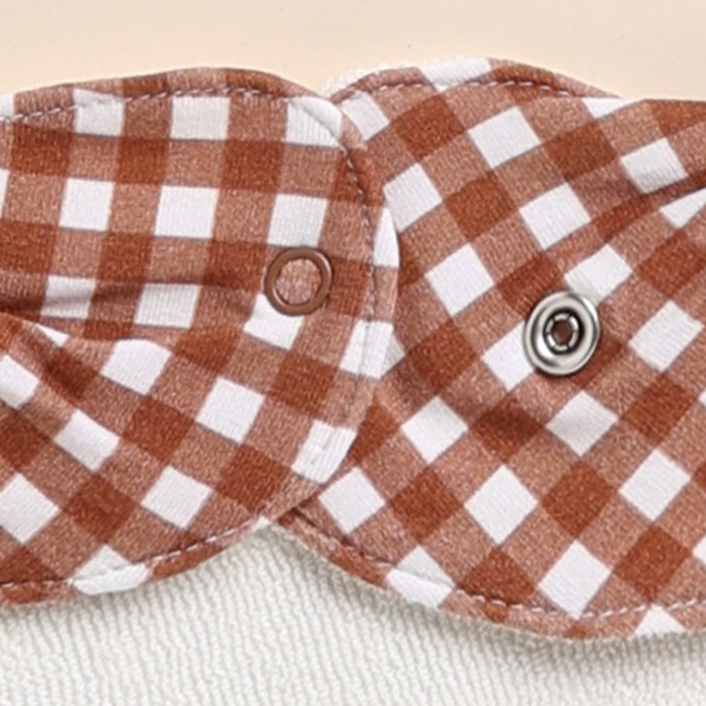 Ginger Gingham Organic Dribble Bib