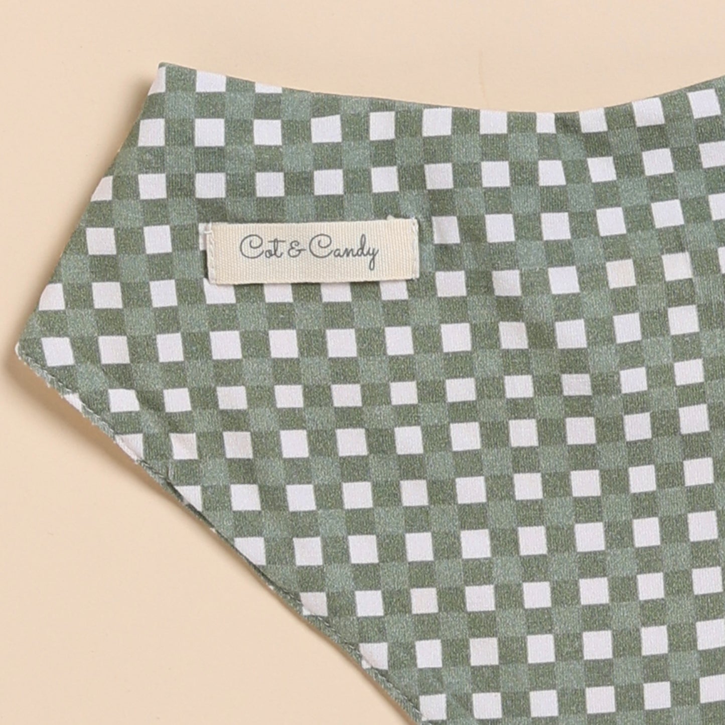 Mineral Gingham Organic Dribble Bib
