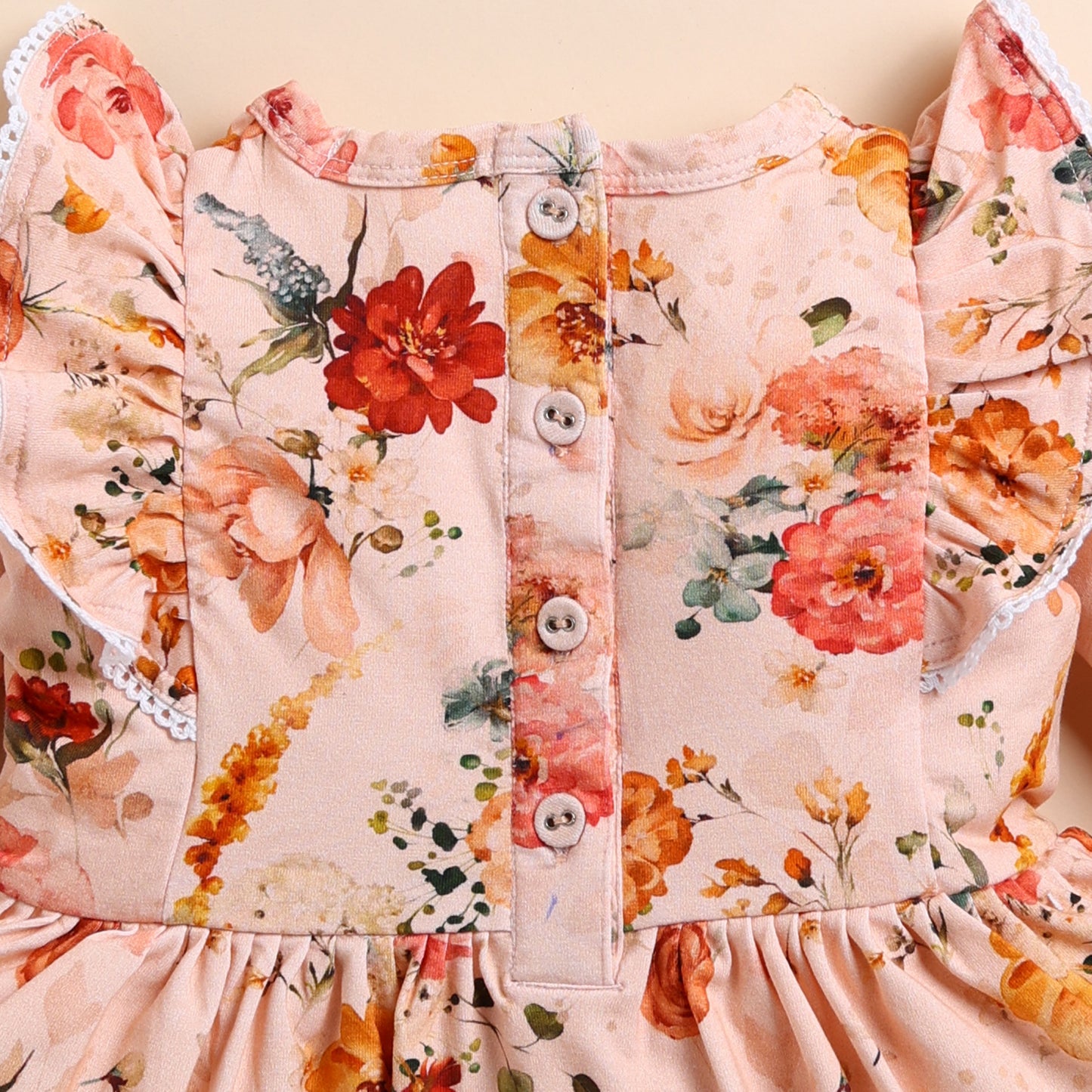 Purchase Flora Organic Long Sleeve Ruffle Dress for your 18-24 months baby - CotandCandyBaby