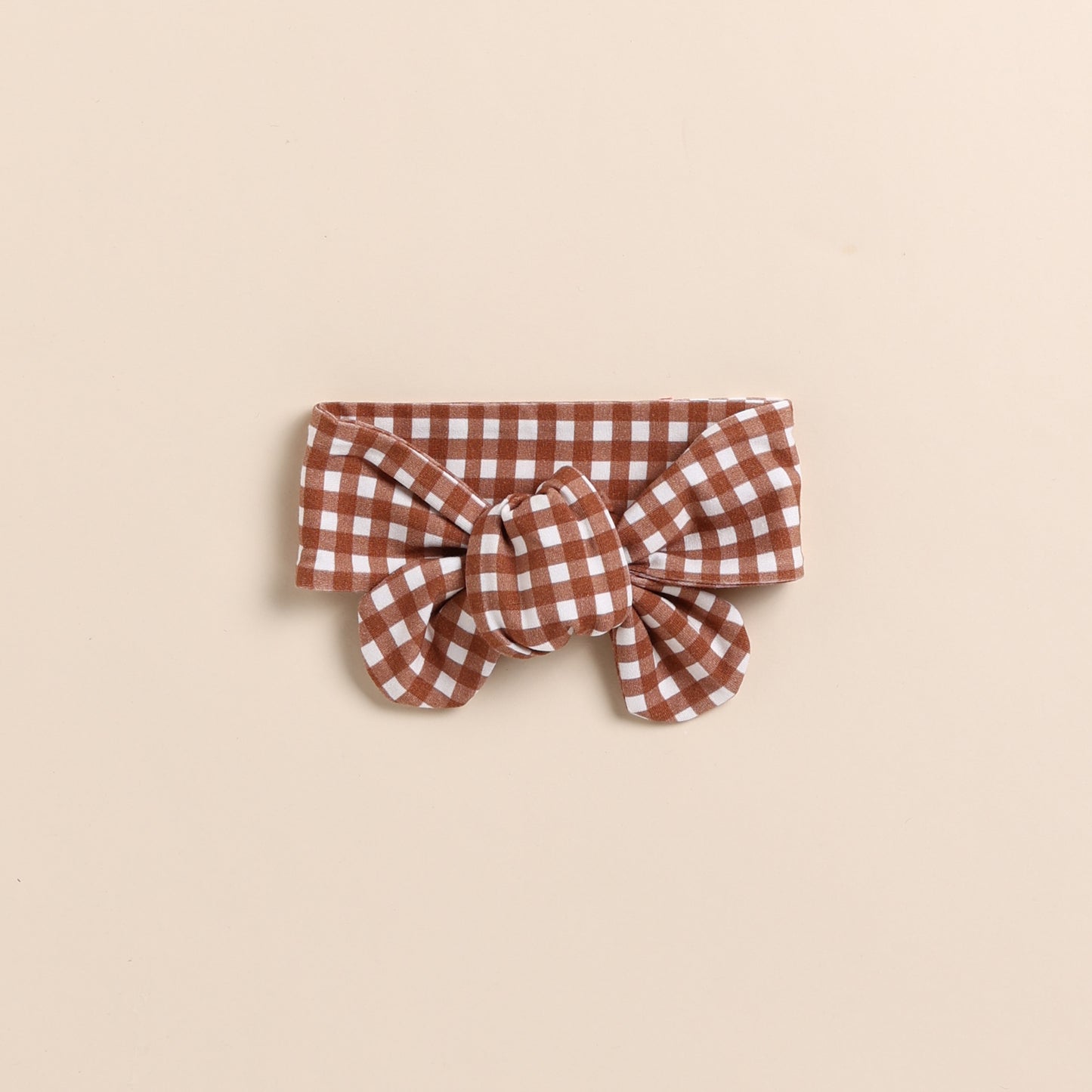 Ginger Gingham Organic Head Band