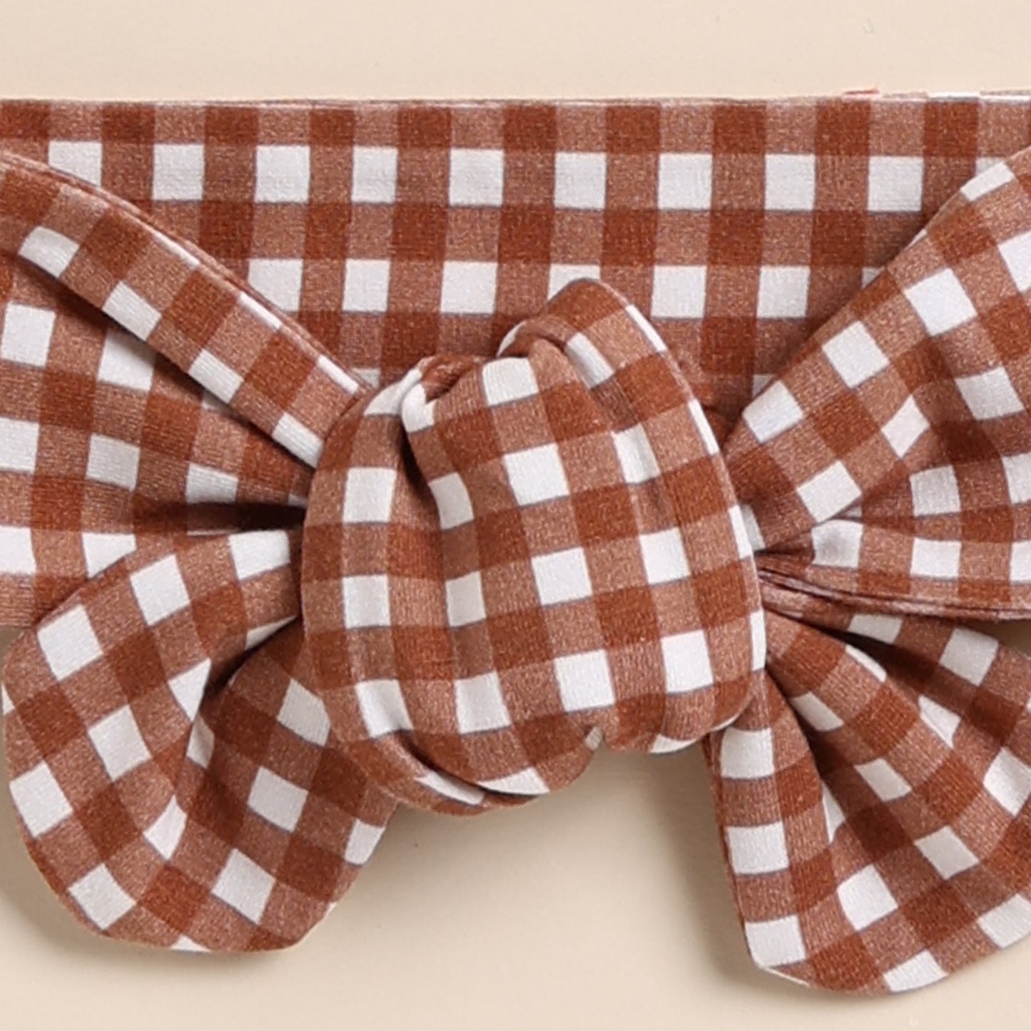 Ginger Gingham Organic Head Band