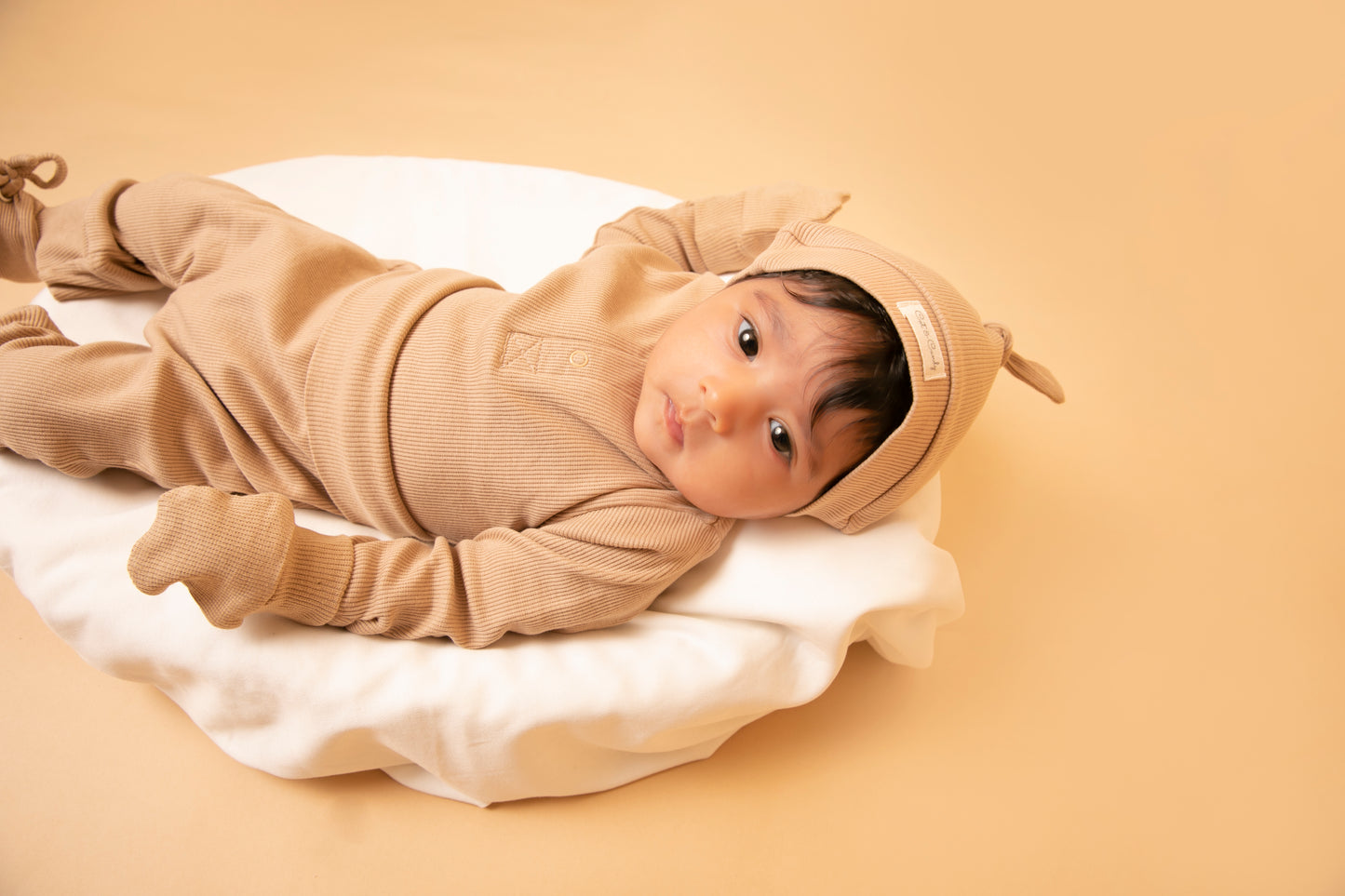 Pack Of 5 Latte Organic cotton long sleeve Full Sleeve Bodysuit for baby girl