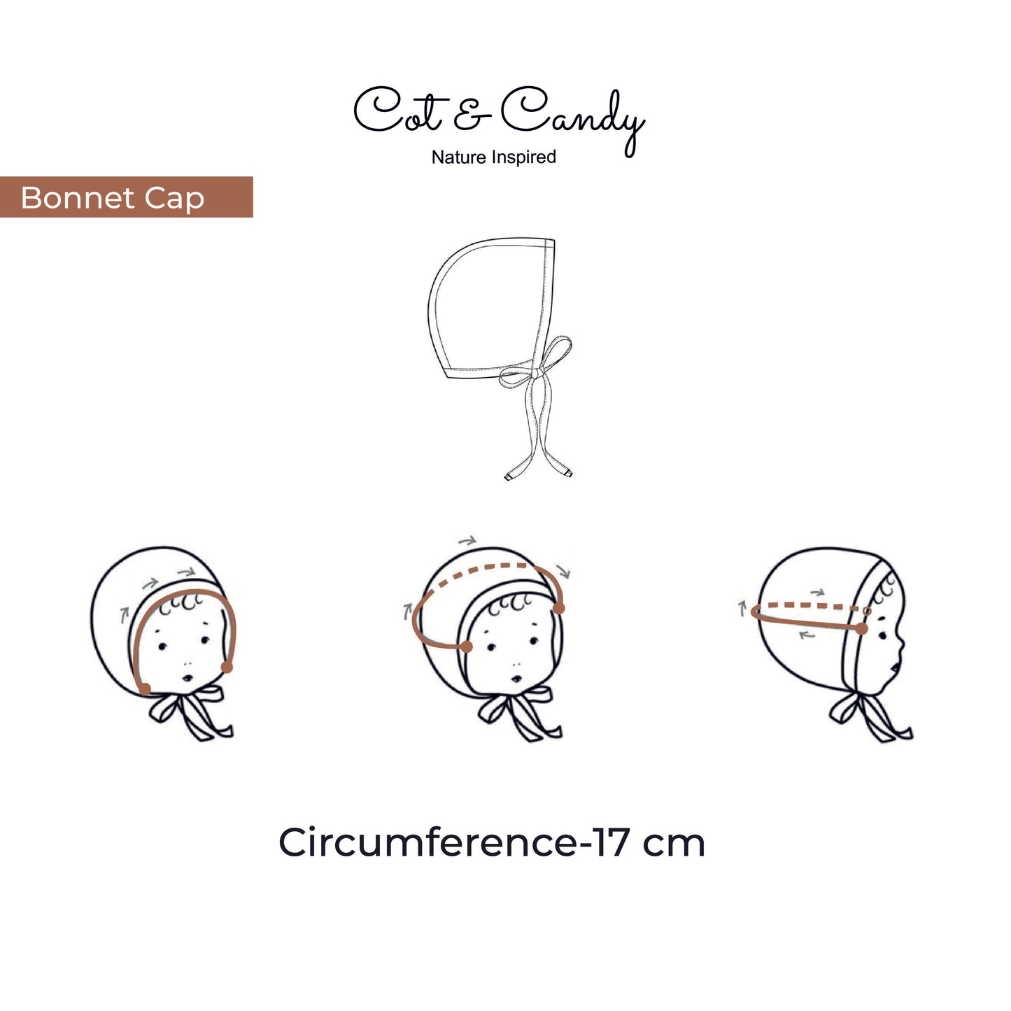 Milk Organic Bonnet Cap for Newborn baby