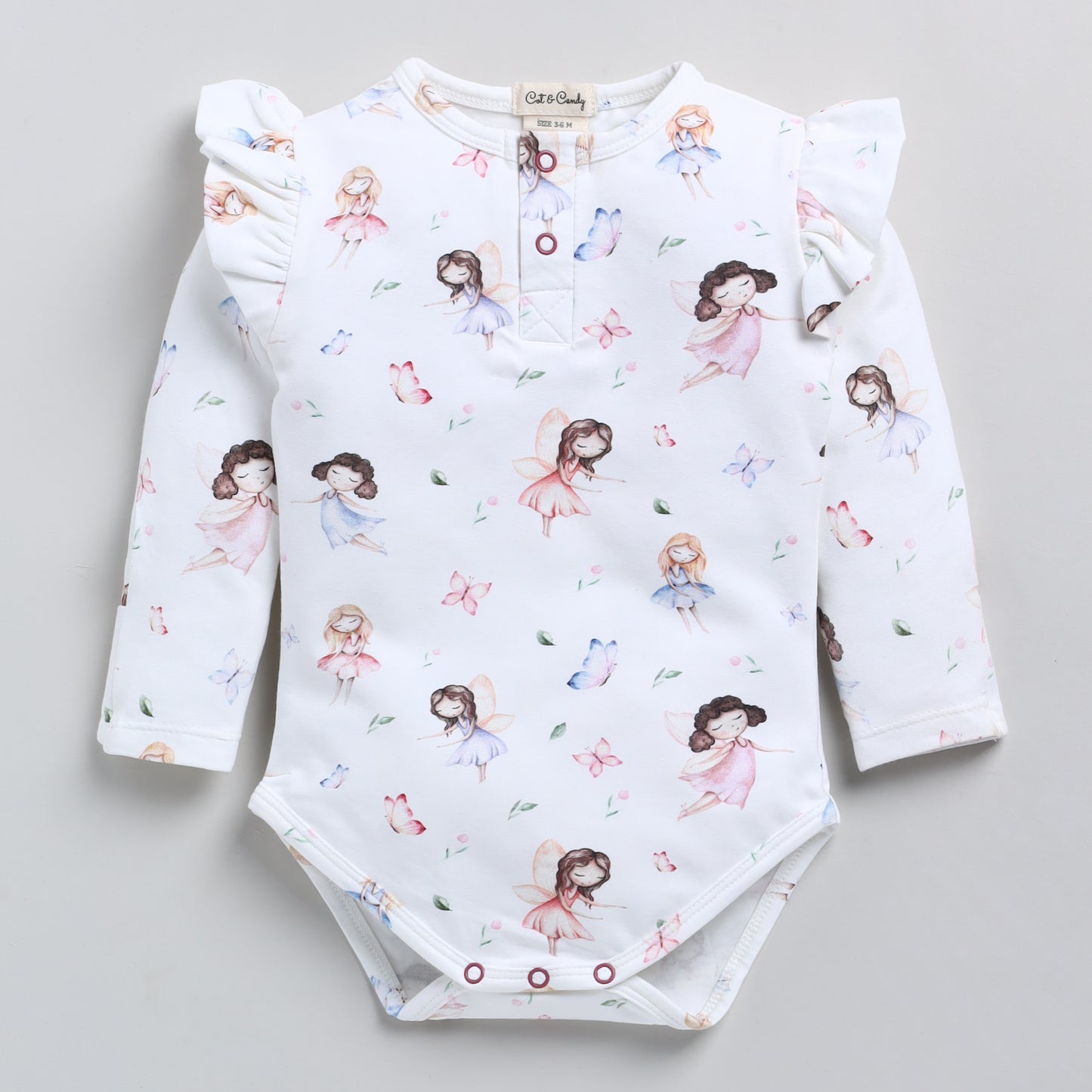 Fairytale Collection Organic Long Sleeve Frill Bodysuit