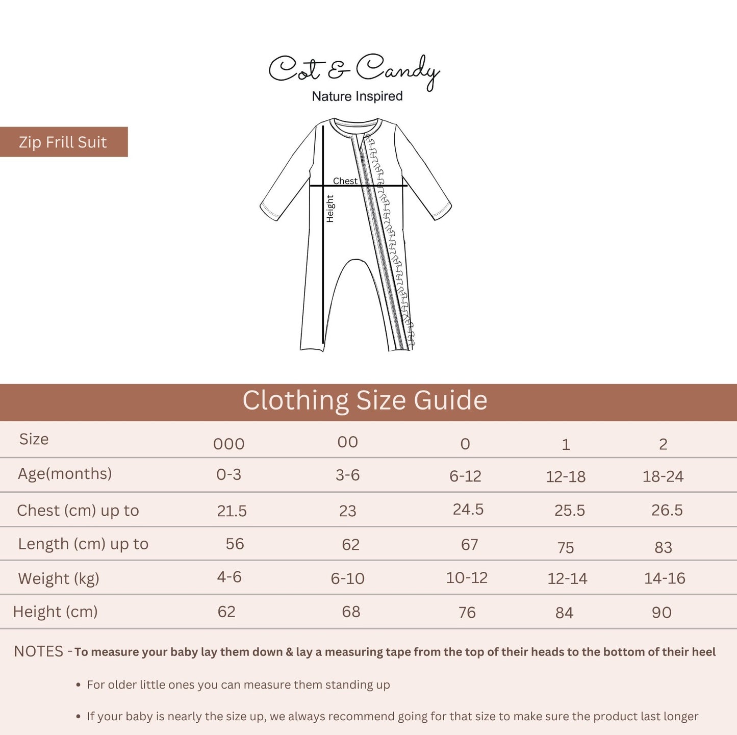 Buy Flora Organic Frill Zipsuit for your 0-24 months baby - CotandCandyBaby