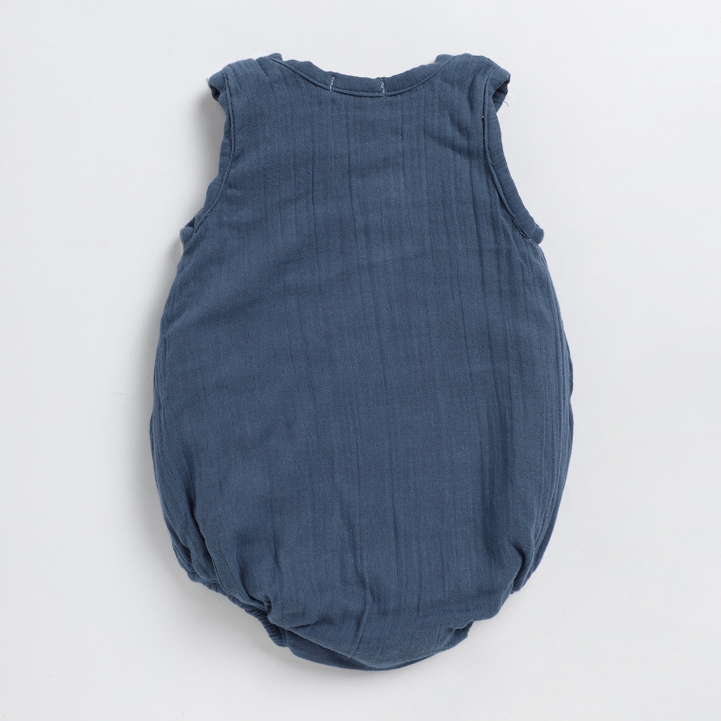 Navy Organic Muslin Bubble Romper