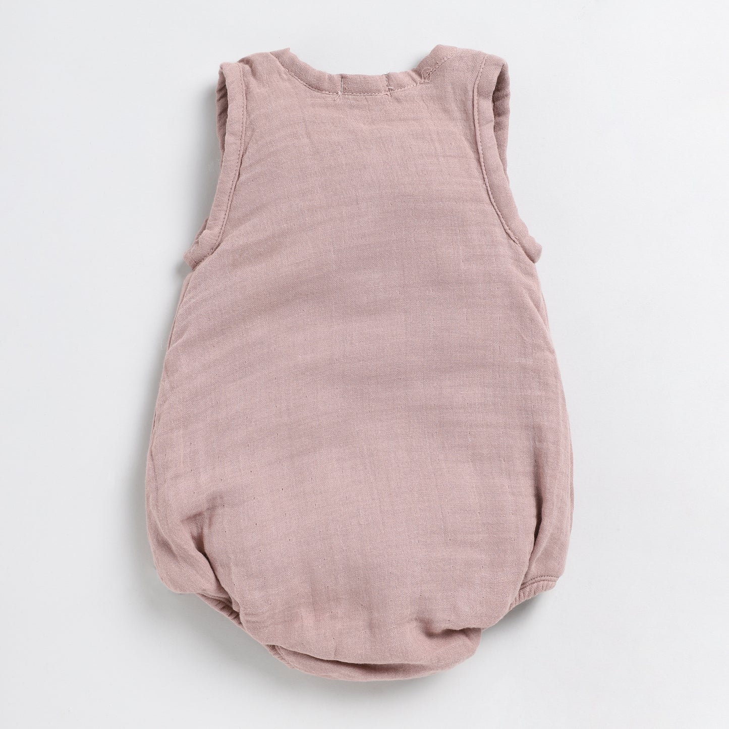 Blush Pink Organic Muslin Bubble Romper