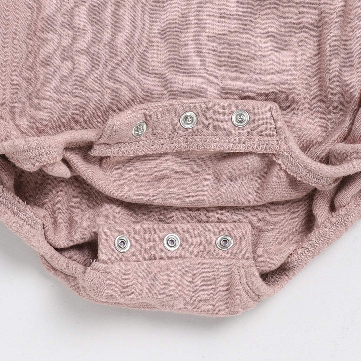 Blush Pink Organic Muslin Bubble Romper