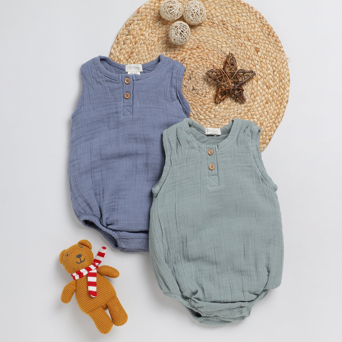 Muslin Bubble Romper - Pack of 2