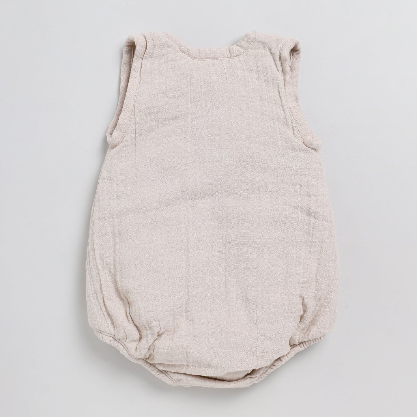 Oatmeal Organic Muslin Bubble Romper