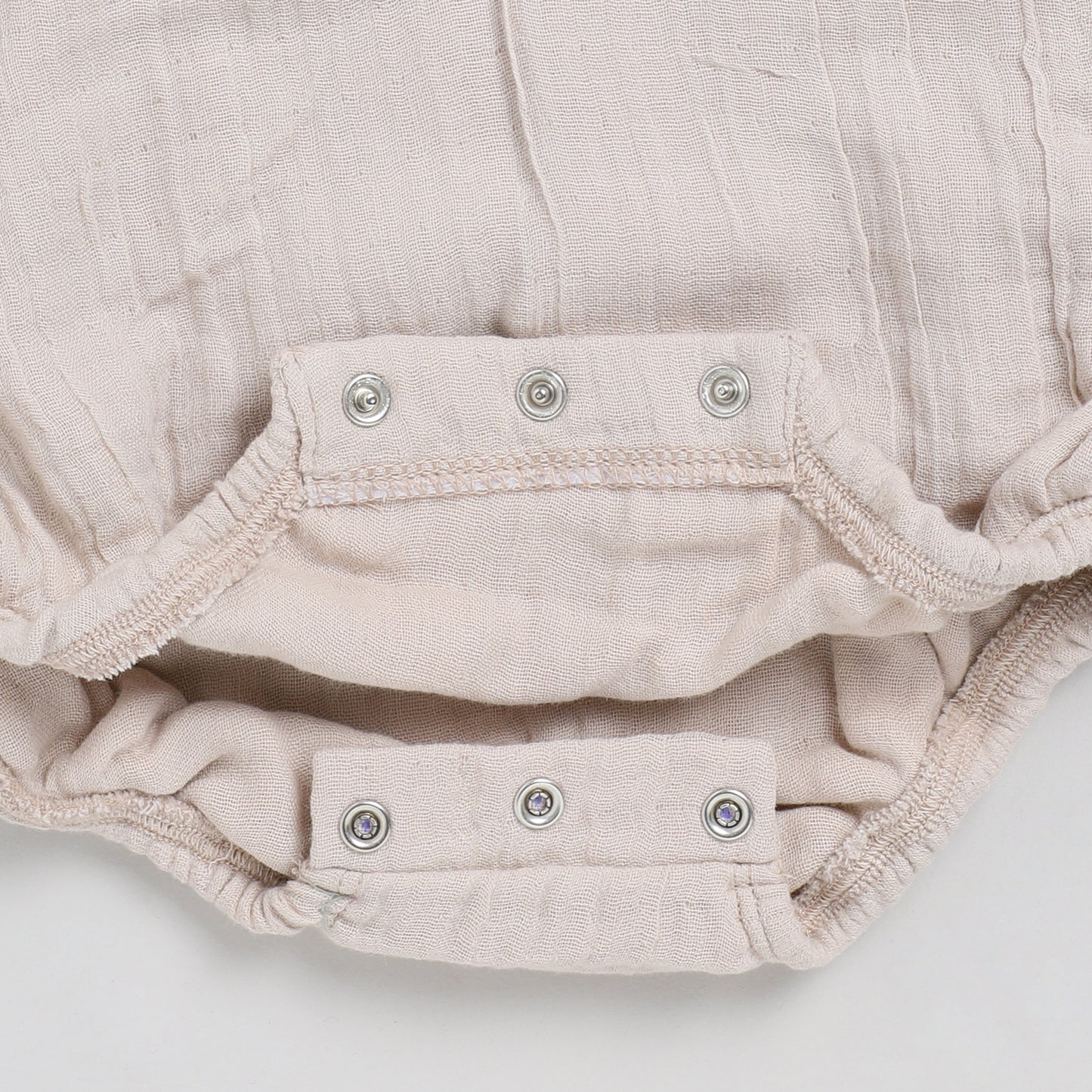 Oatmeal Organic Muslin Bubble Romper