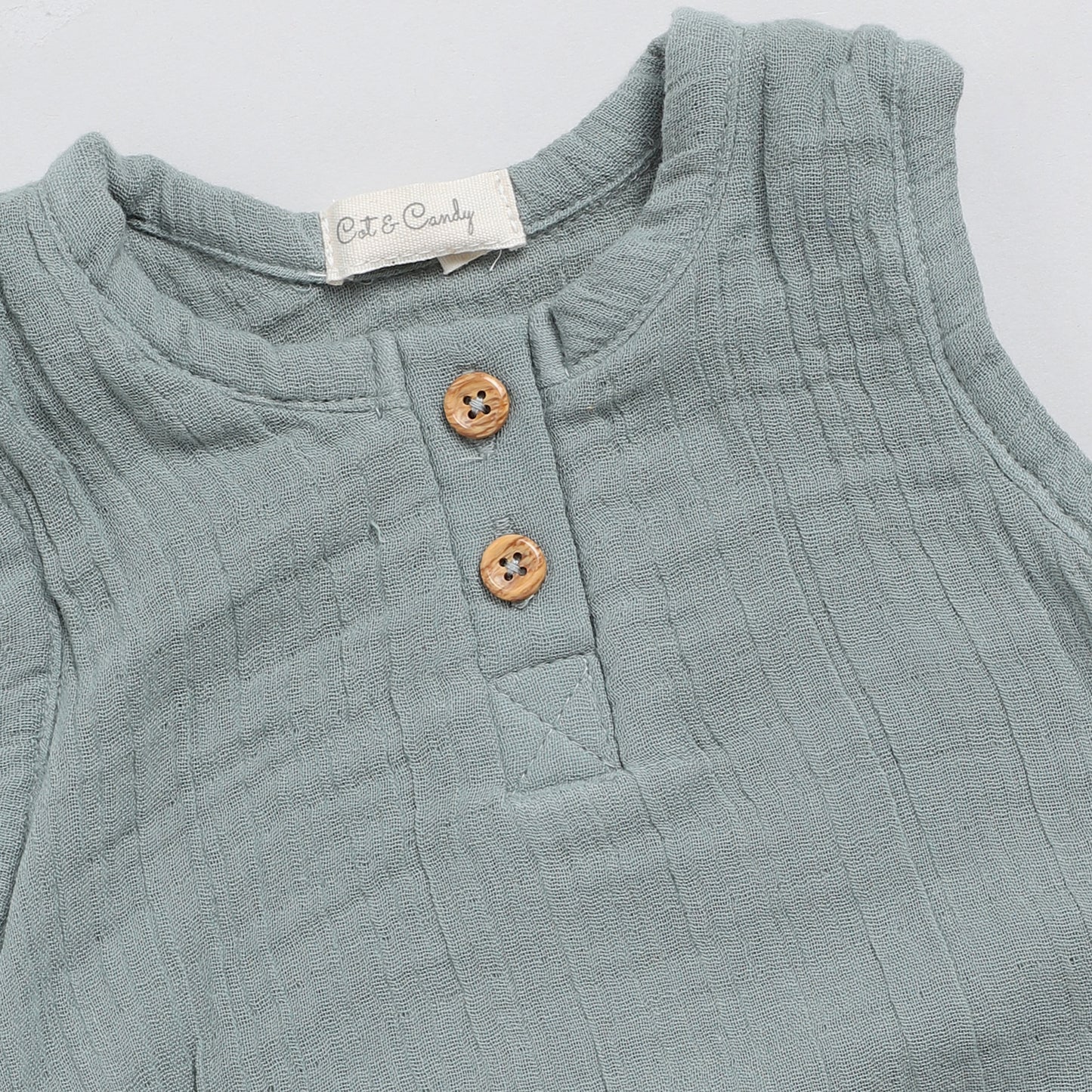 Sage Organic Muslin Bubble Romper