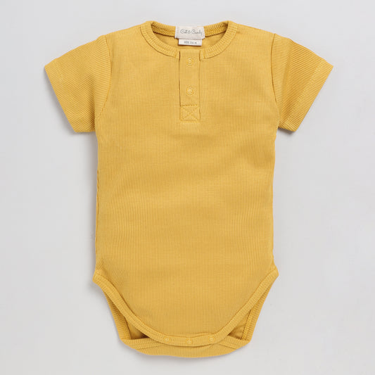 Mustard Organic Short sleeve Bodysuit