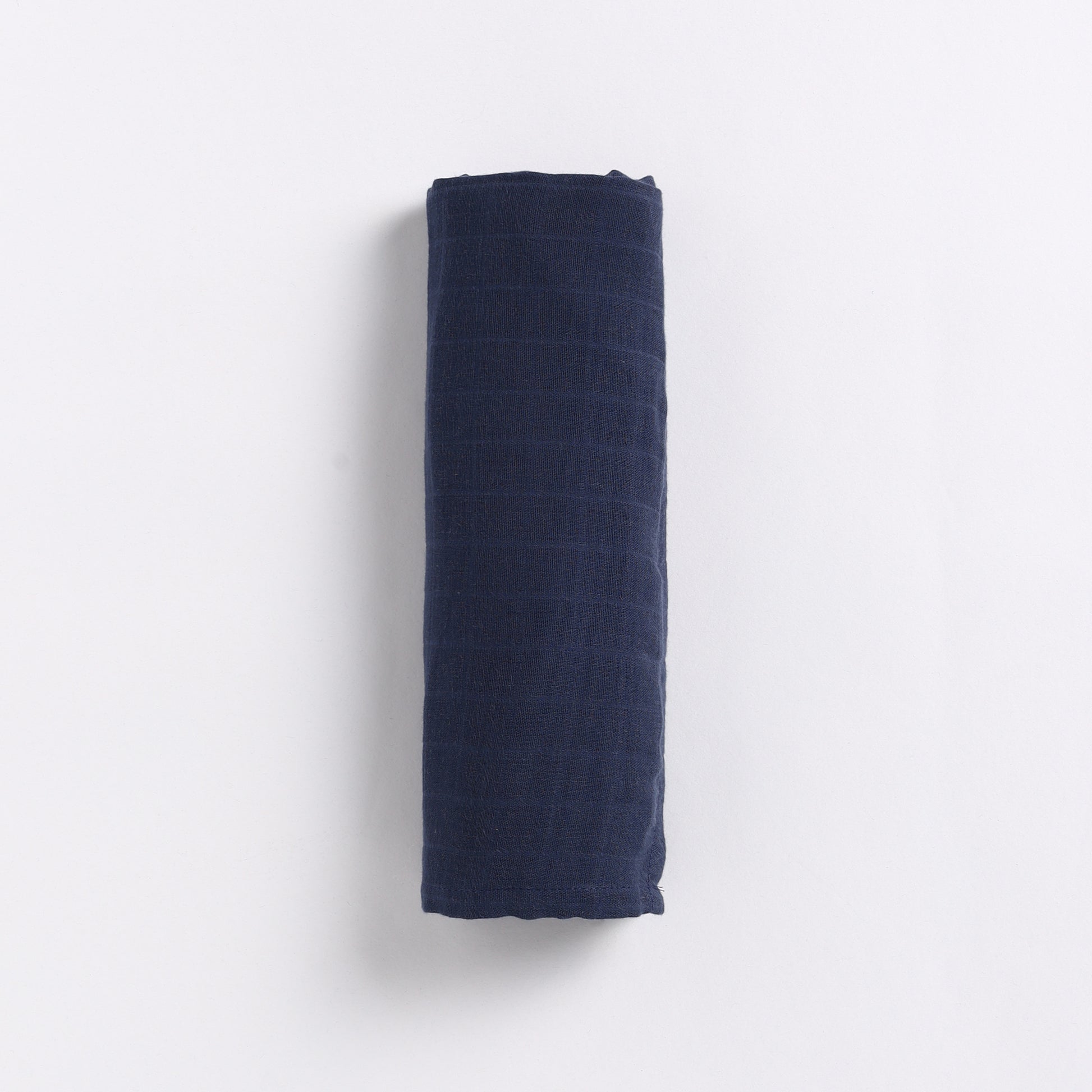 Navy Organic Muslin Swaddle Wrap for newborn baby