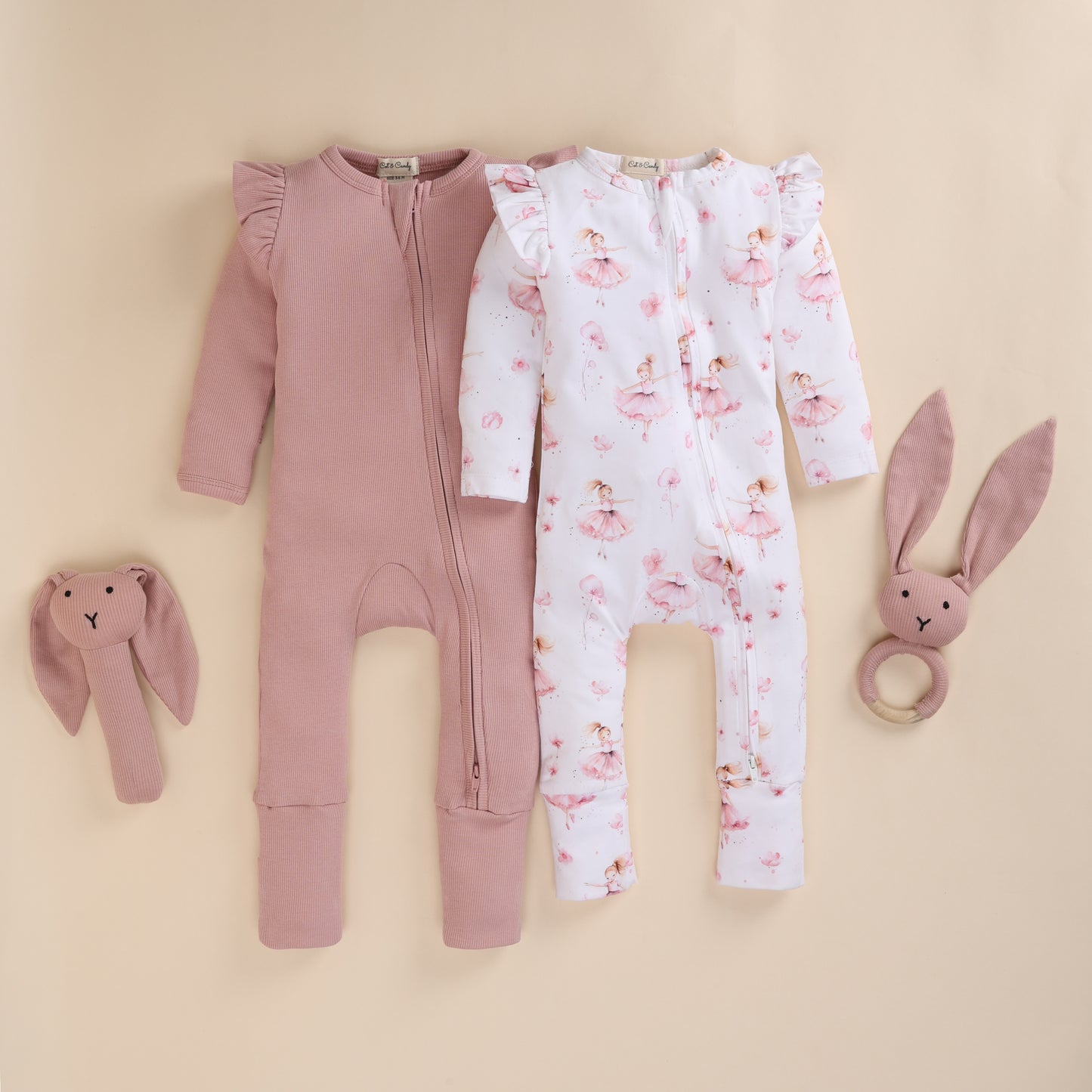 cotton full sleeve zipsuit for baby girl