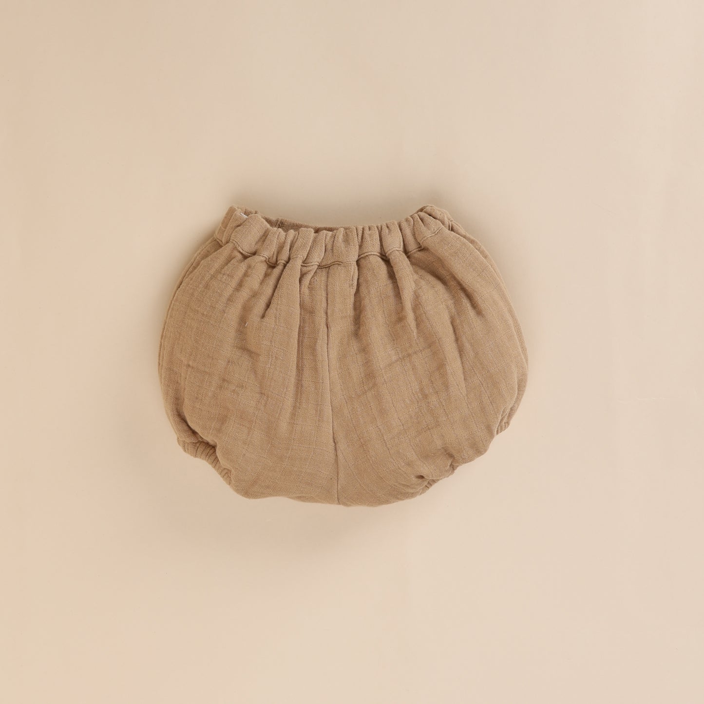 Latte Organic Muslin Frill Top With Bloomers