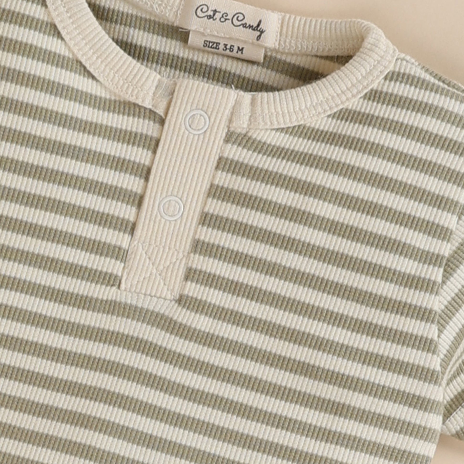 Dewkist Stripe Organic Short Sleeve Bodysuit for 6-12 months baby