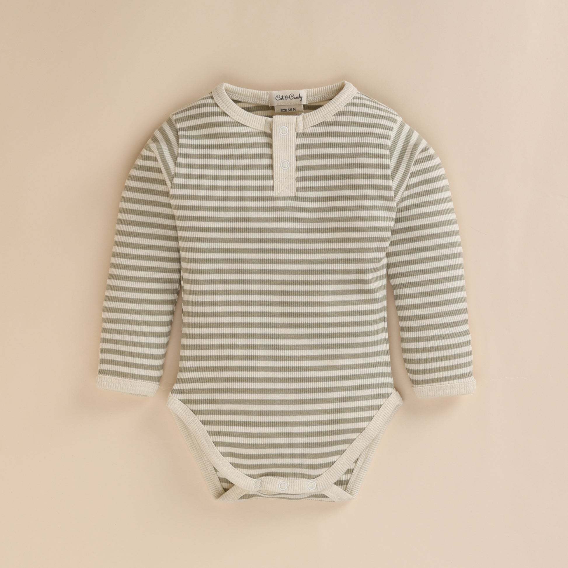 Dewkist Stripe Organic full Sleeve Bodysuit