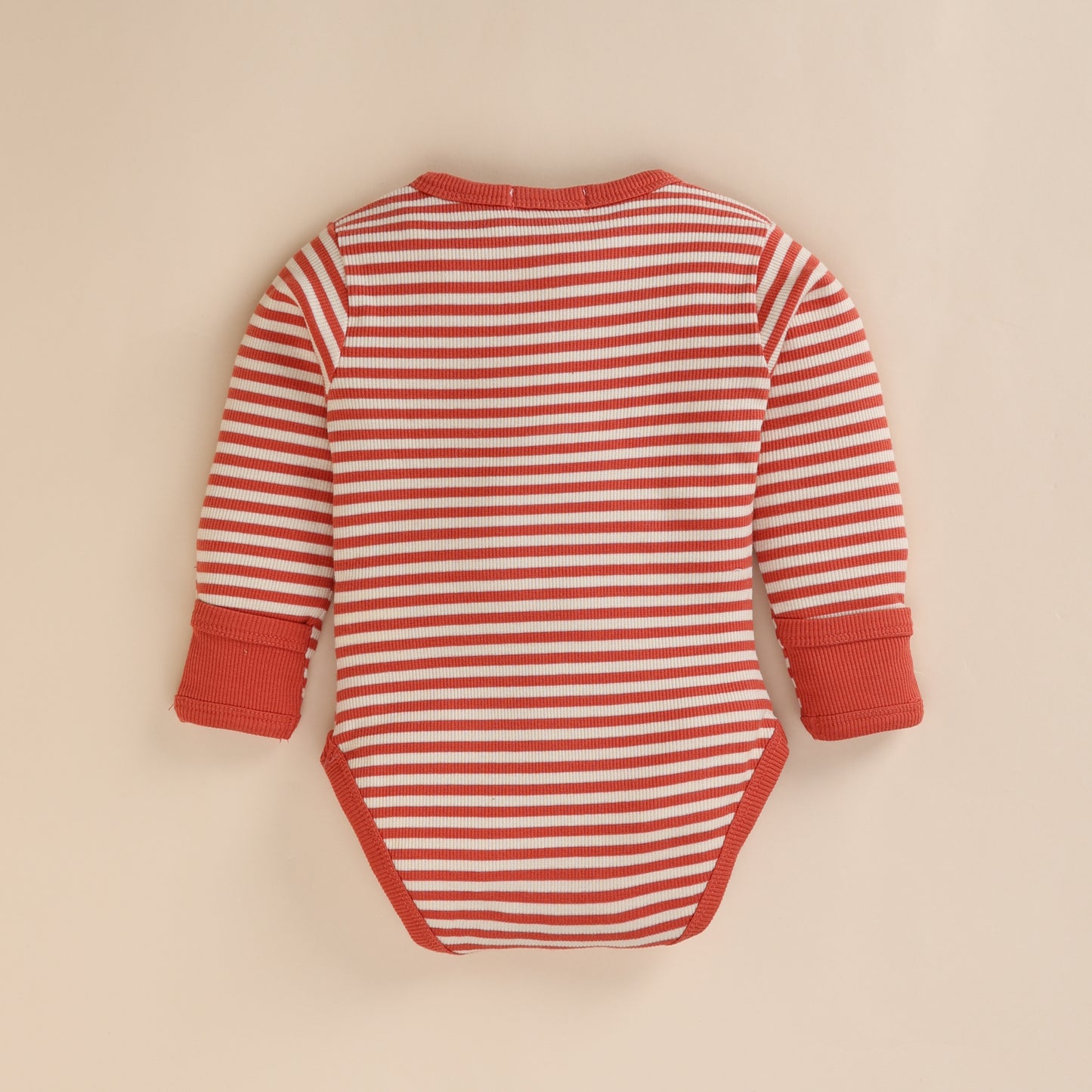 Berry Stripe Organic Long Sleeve Bodysuit for 0-18 months baby