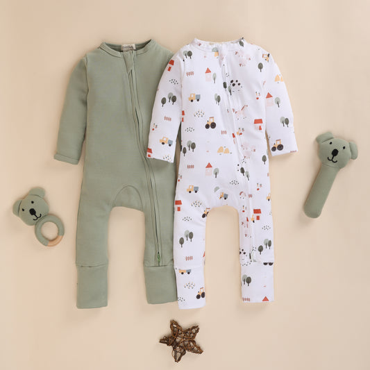 Zipsuits - Solid & Print Pack of 2 Summer 24