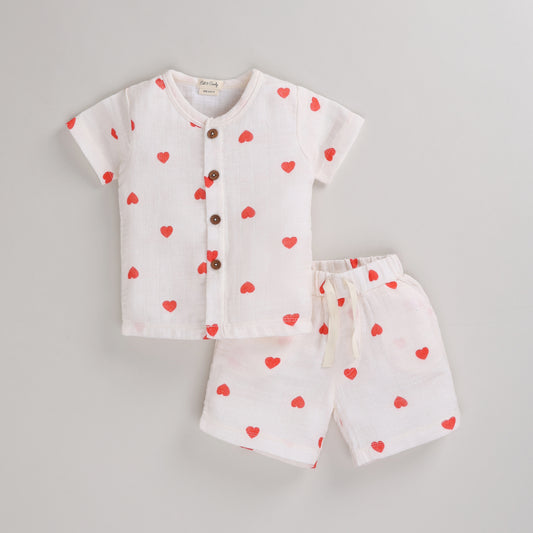 Tiny Love Collection Organic Muslin Half Sleeve T-Shirt With Shorts