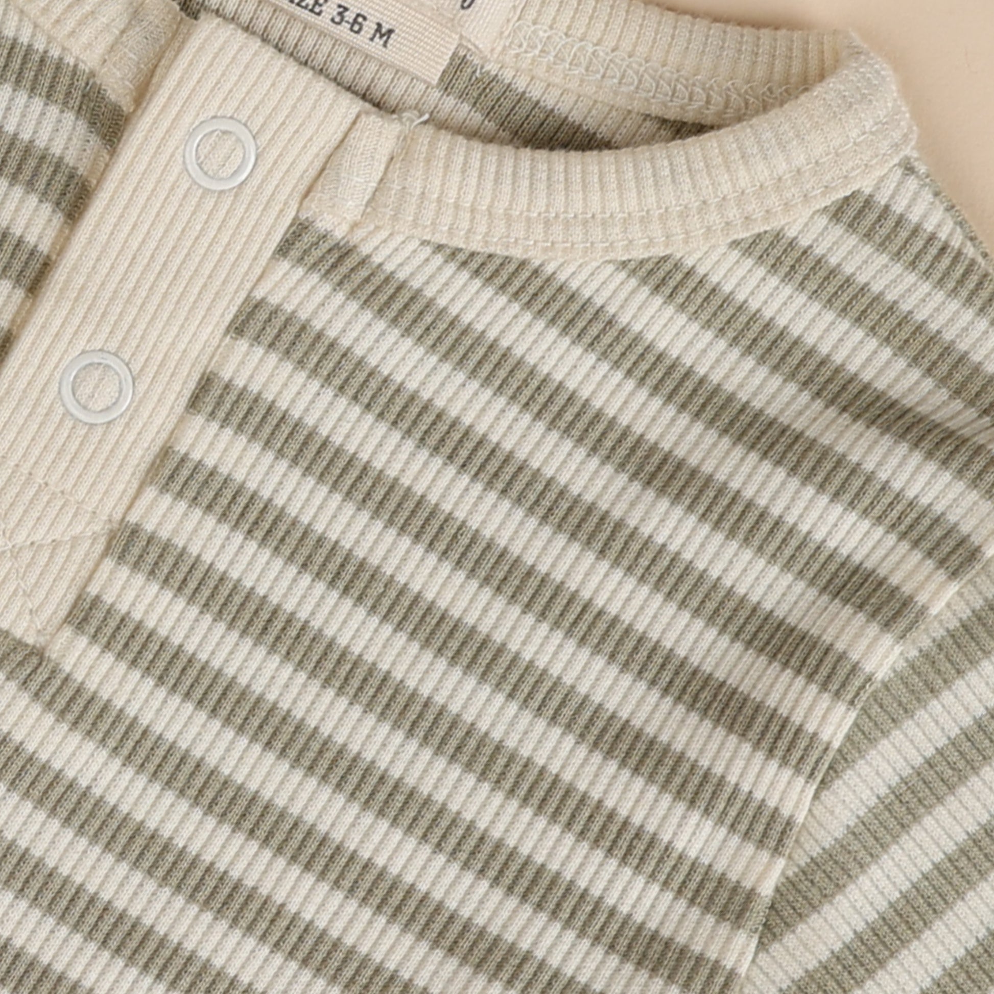 Dewkist Stripe Organic Long Sleeve Bodysuit for 0-3 months baby