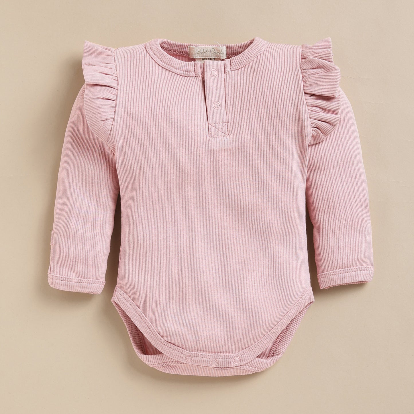 Milk + Blush Pink + Nostalgia Rose Organic Long Sleeve Bodysuit