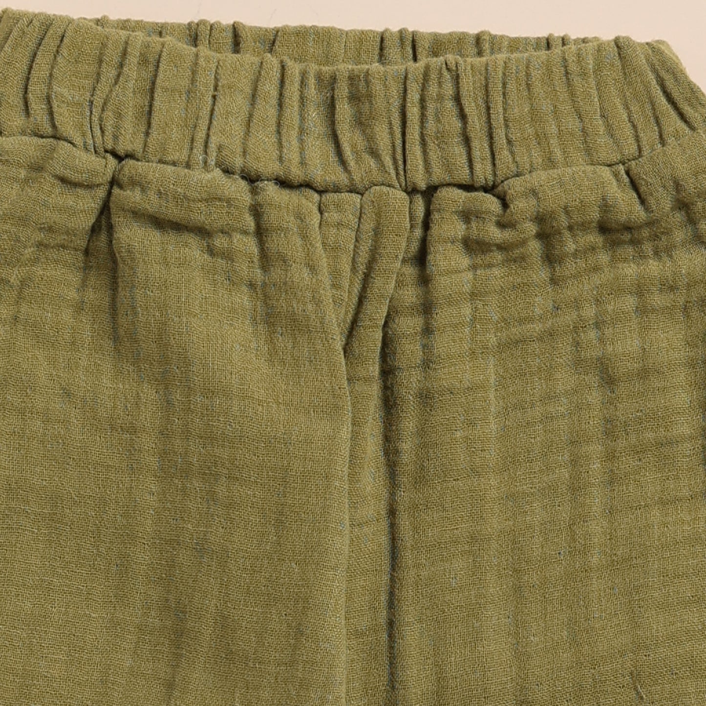 Picante + Olive Organic Muslin Long Sleeve Henley Tshirt With Lounge Pant Set