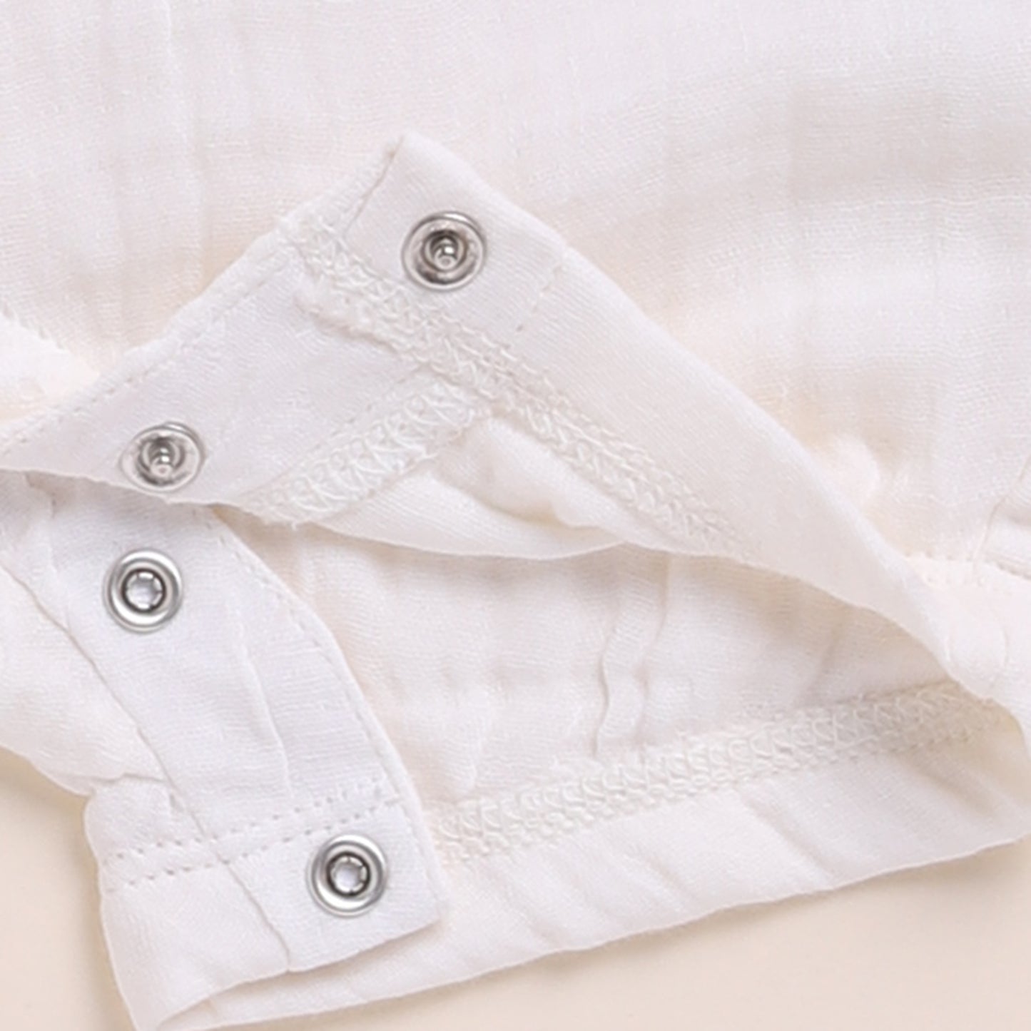 Milk + Olive Organic Muslin Half Romper