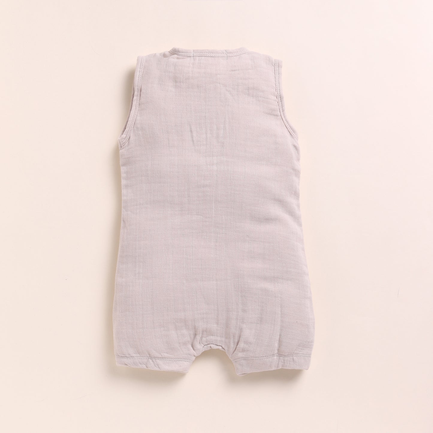 Oatmeal + Picante Organic Muslin Half Romper
