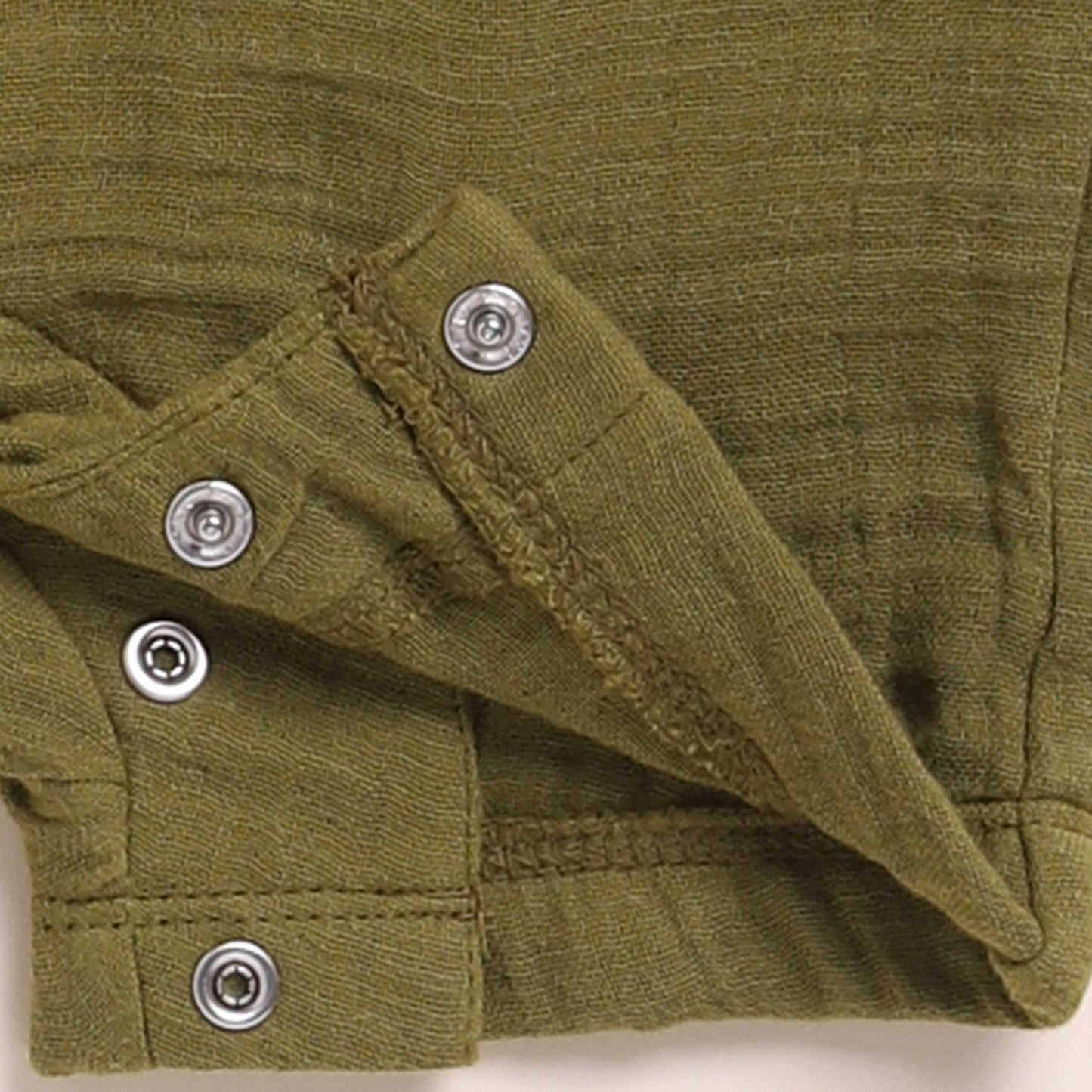 Olive Organic Muslin Half Romper