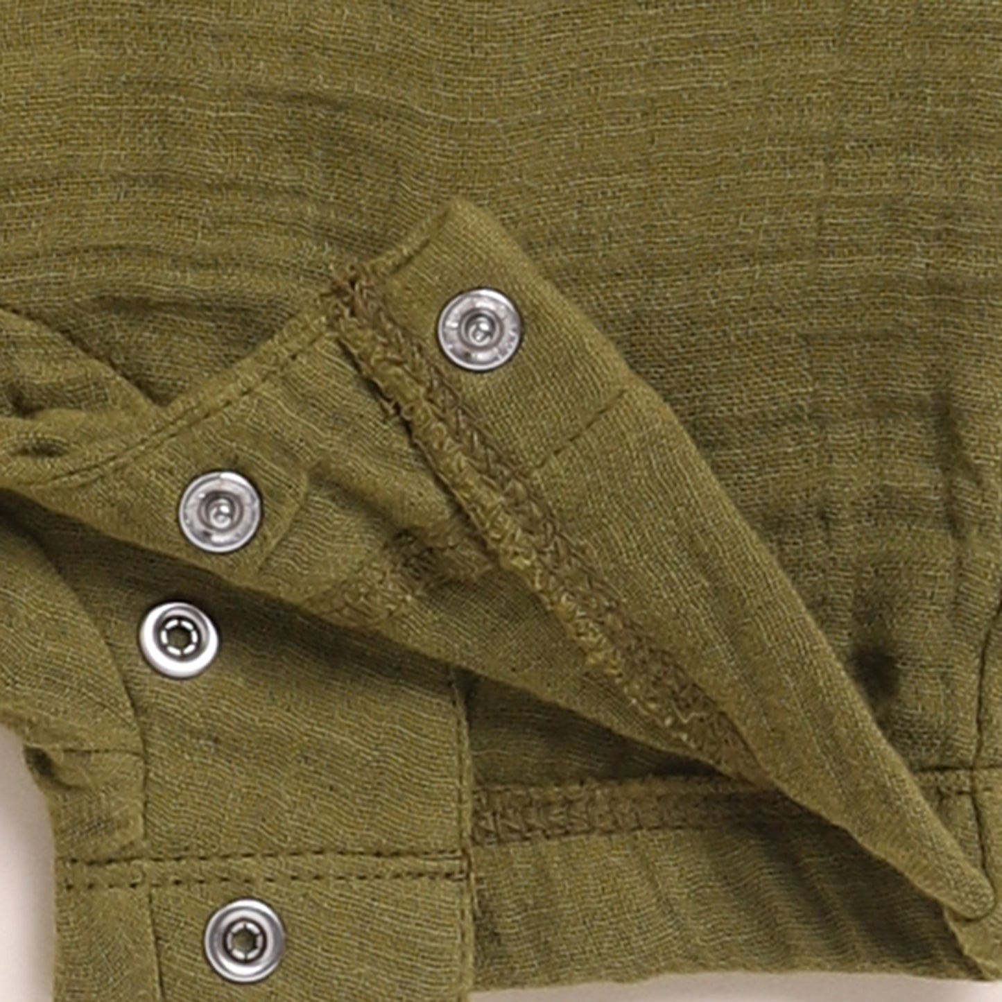 Milk + Olive Organic Muslin Half Romper