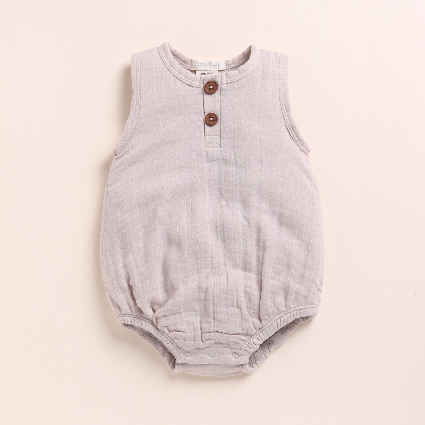 Oatmeal + Picante Organic Muslin Bubble Romper